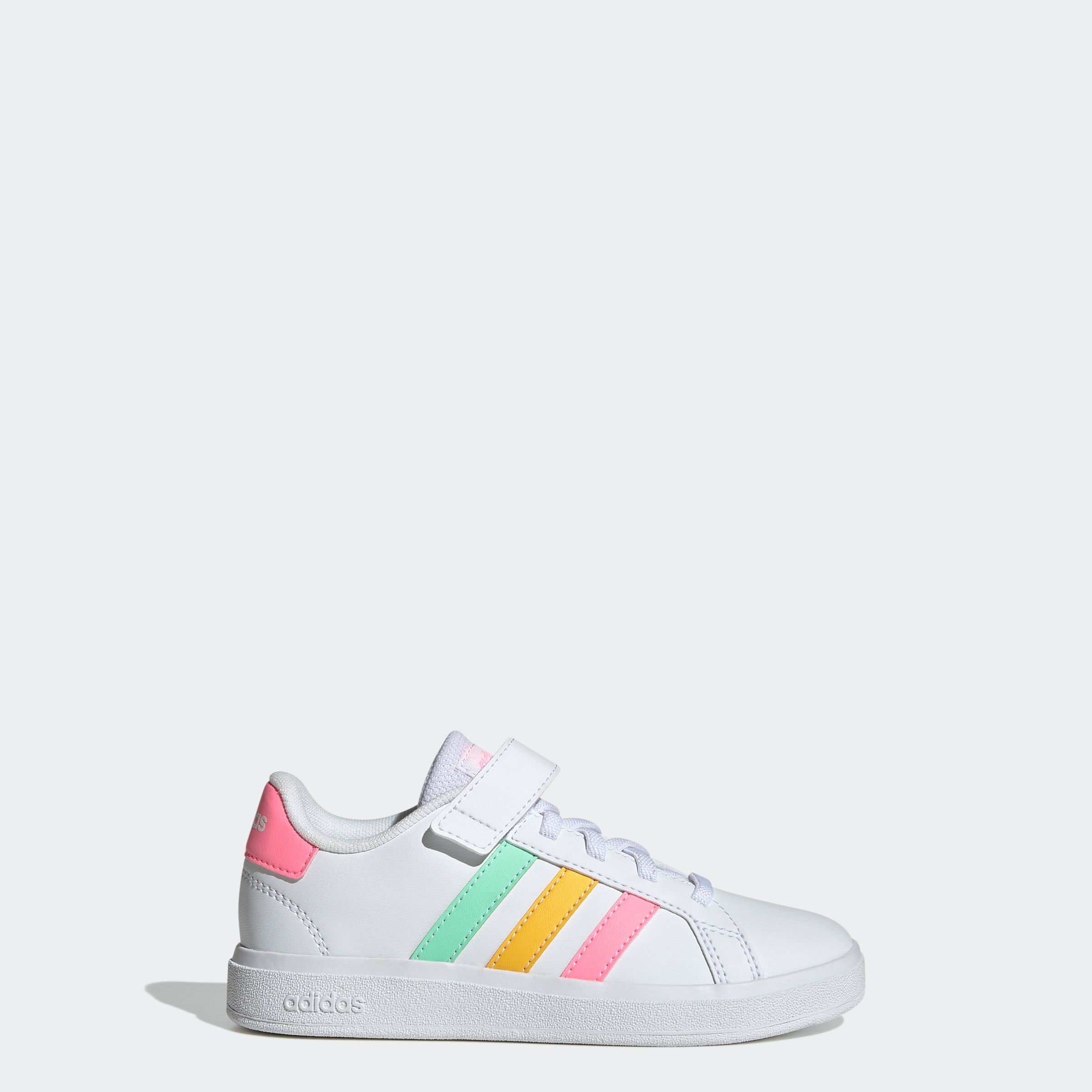 adidas Sportswear Klettschuh »GRAND COURT COURT ELASTIC LACE AND TOP STRAP«, Design auf den Spuren des adidas Superstar