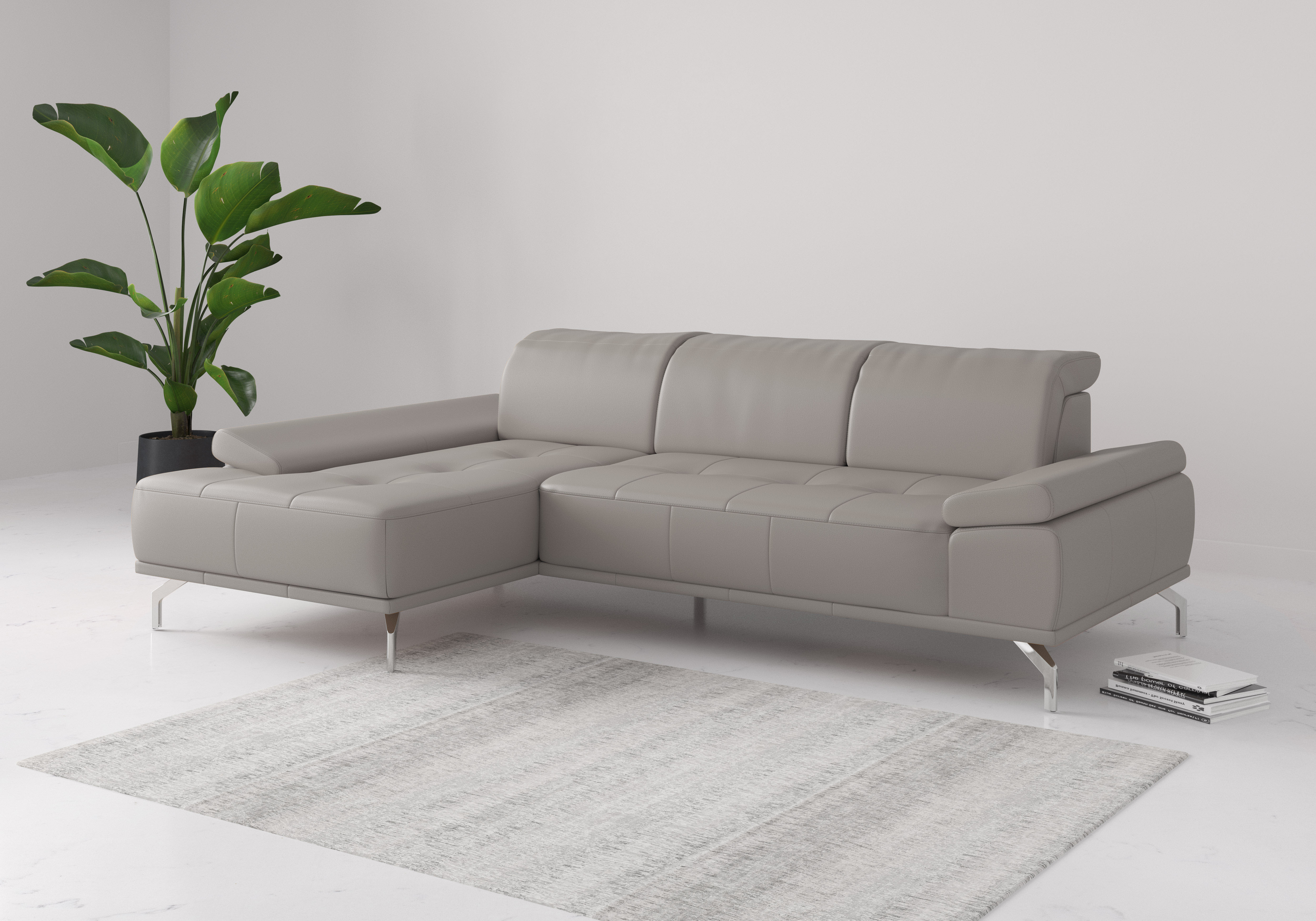 OTTO home Ecksofa "Caluna" Inkl.Sitztiefenverstellung, wahlweise mit Kopf- und Armteilverstellung