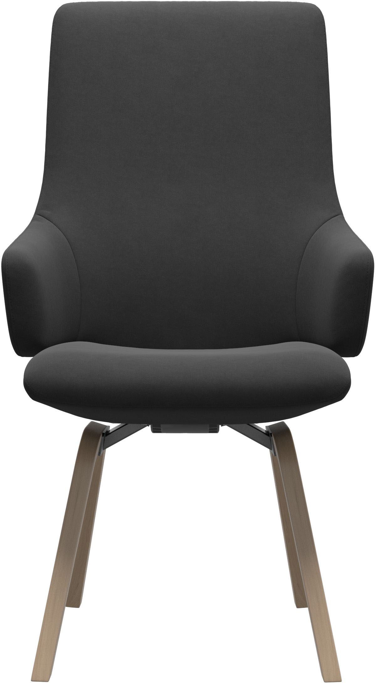 Stressless® Polsterstuhl »Laurel«, Microfaser DINAMICA, High Back mit Armlehne, Größe L, mit schräggestellten Beinen in Eiche