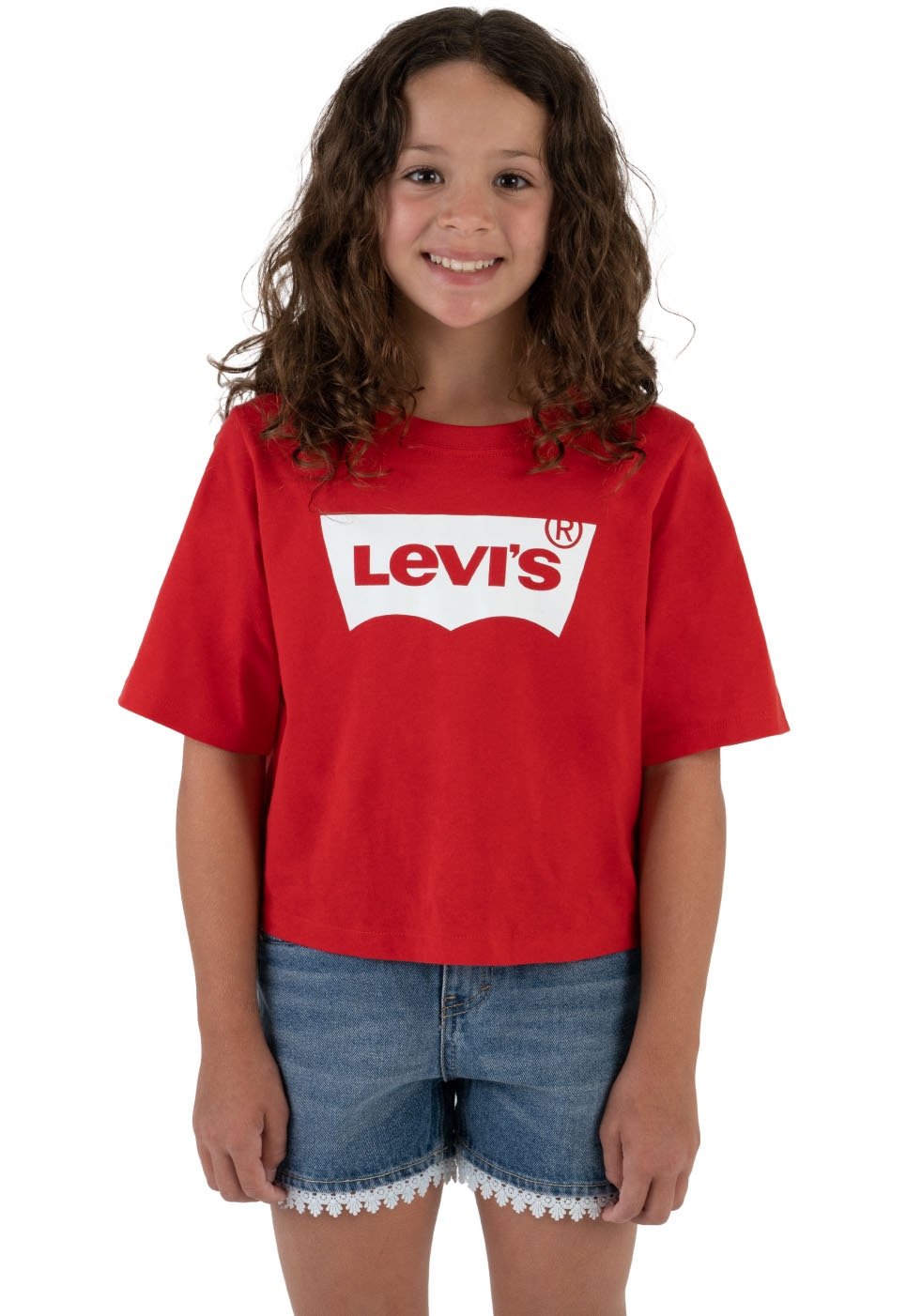 Levi's® Kids T-Shirt »BATWING CROPPED TEE«, for GIRLS