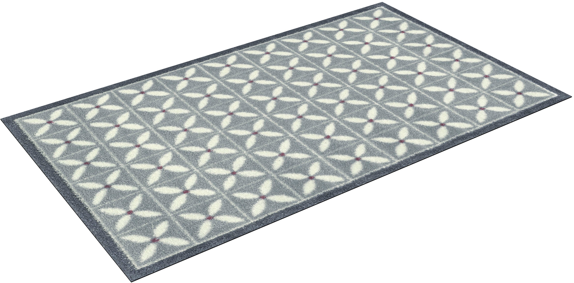 Turtle Mat Teppich »Flower Fields Grey« rechteckig 9 mm Höhe
