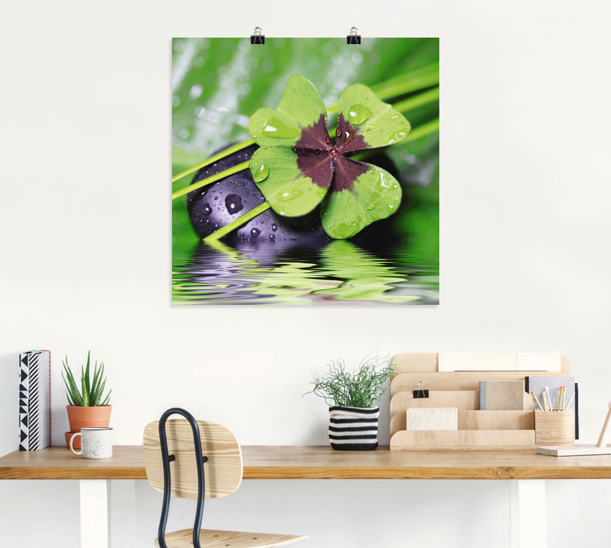 Artland Poster »Glücksklee... Entspann mal wieder« Zen 1 Stk. tlg. ohne Rahmen