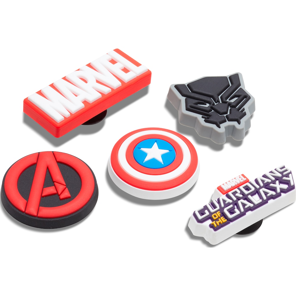 Crocs Schuhanstecker »Jibbitz™ Marvel Comics«, (Set, 5 tlg., Kein Spielzeug. Nicht geeignet für Kinder unter 3 Jahren.), zum individuellen stylen