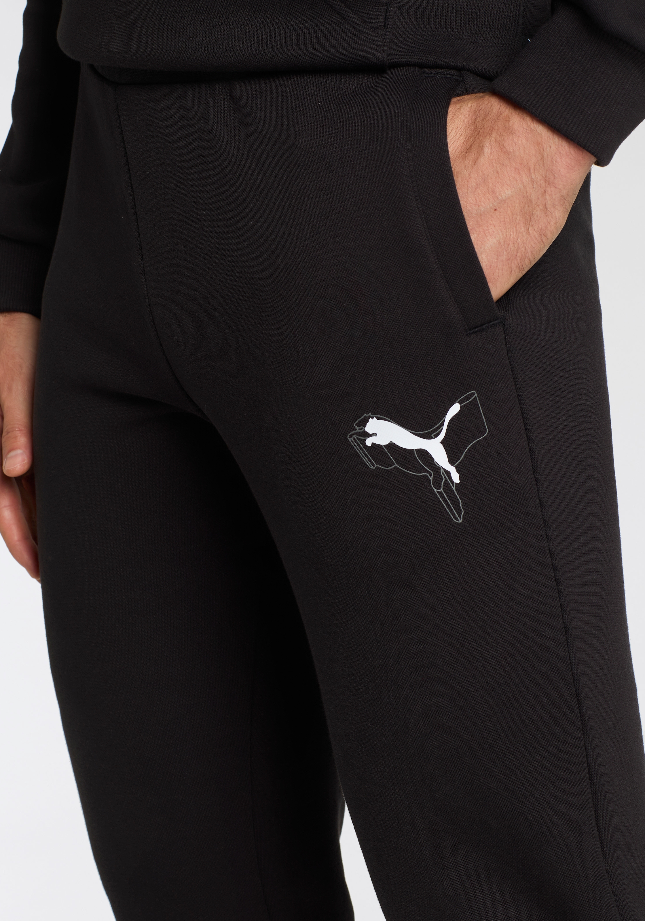 PUMA Jogginghose »ESS+ LOGO LAB CAT SWEATPANTS FL CL«, Jogginghose
