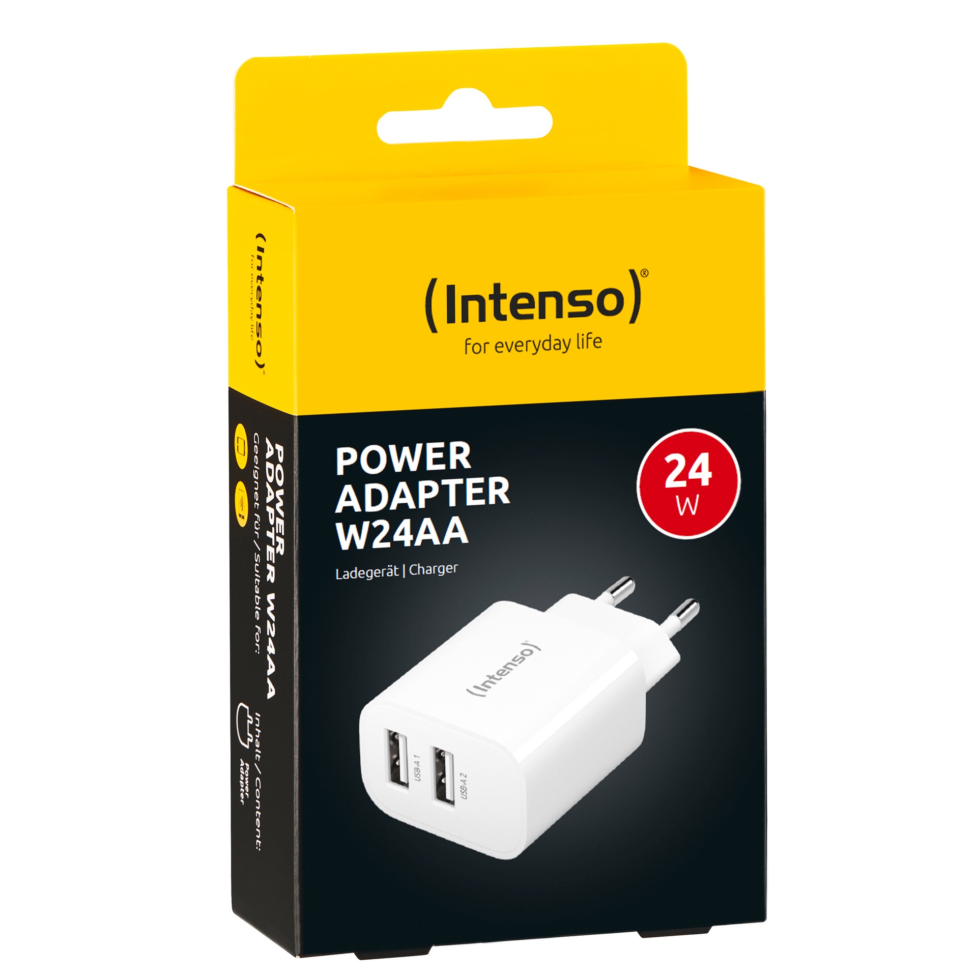 Intenso USB-Ladegerät »Power Adapter W24AA, 24W 2x USB-A«