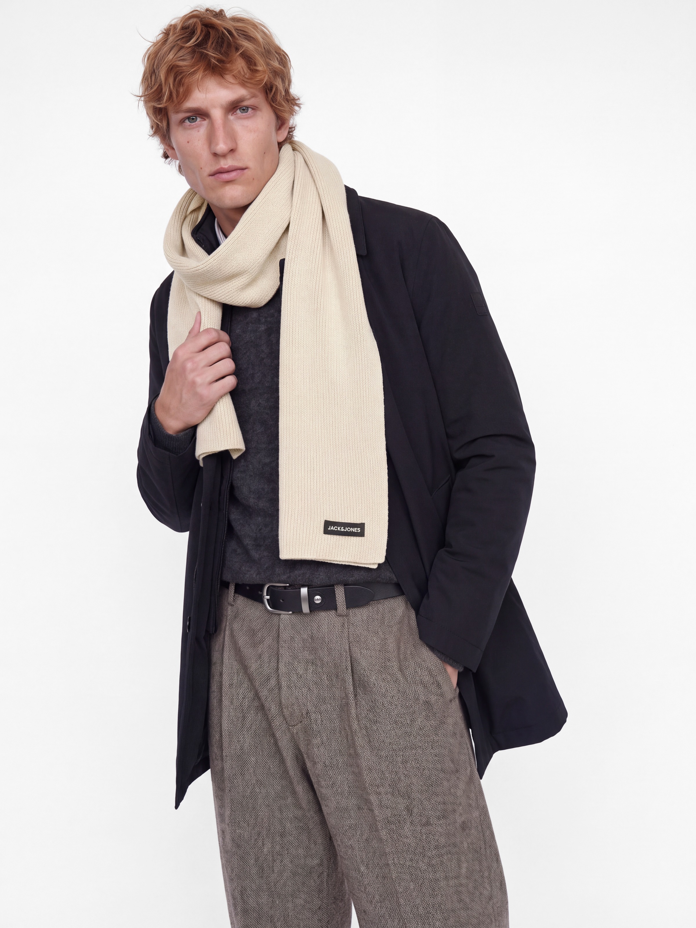 Jack & Jones Strickschal »JACDNA KNIT SCARF NOOS« Kunstfaser, aus Strickmaterial