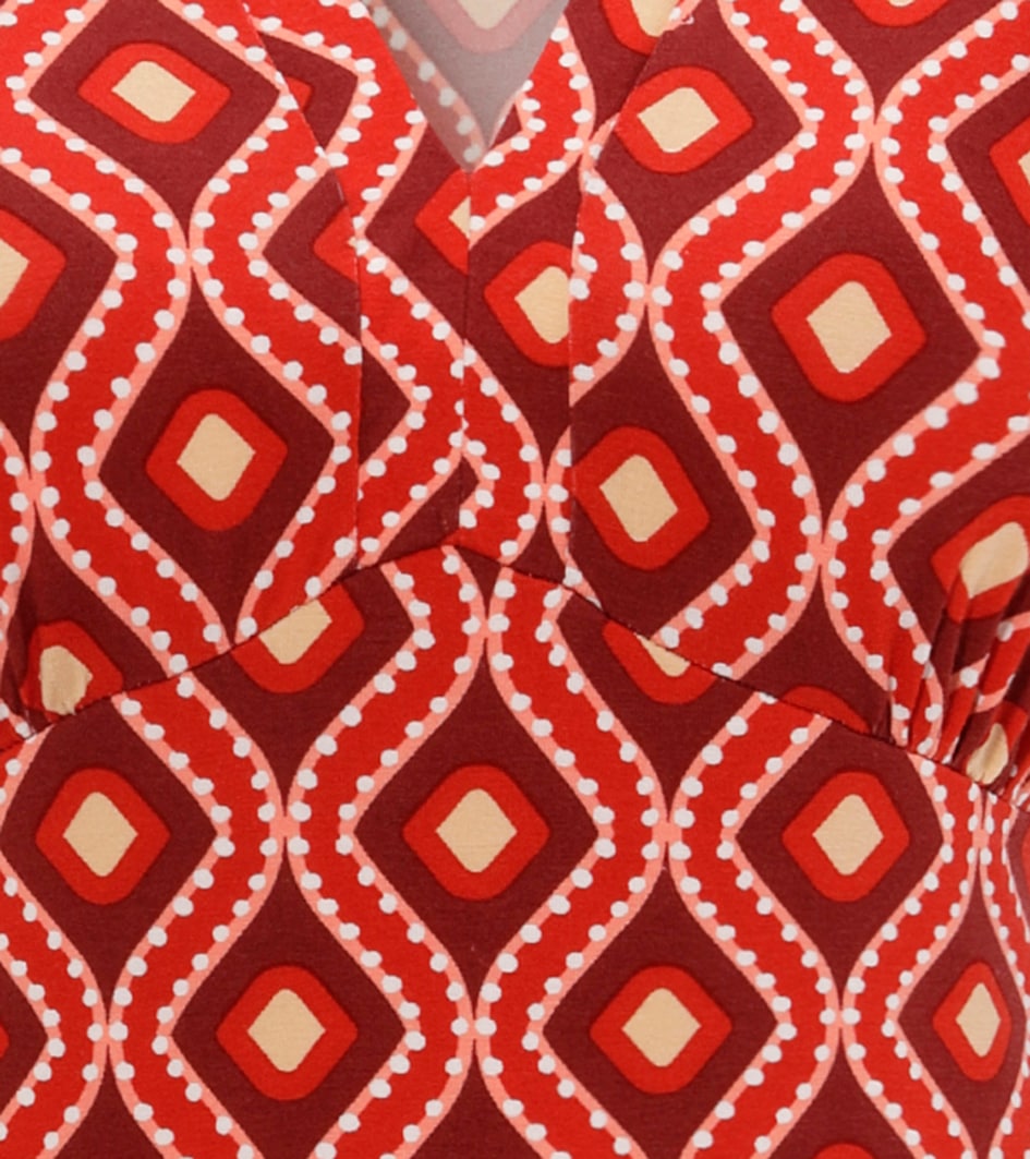 Aniston CASUAL Sommerkleid, mit farbharmonischem Retro-Druck