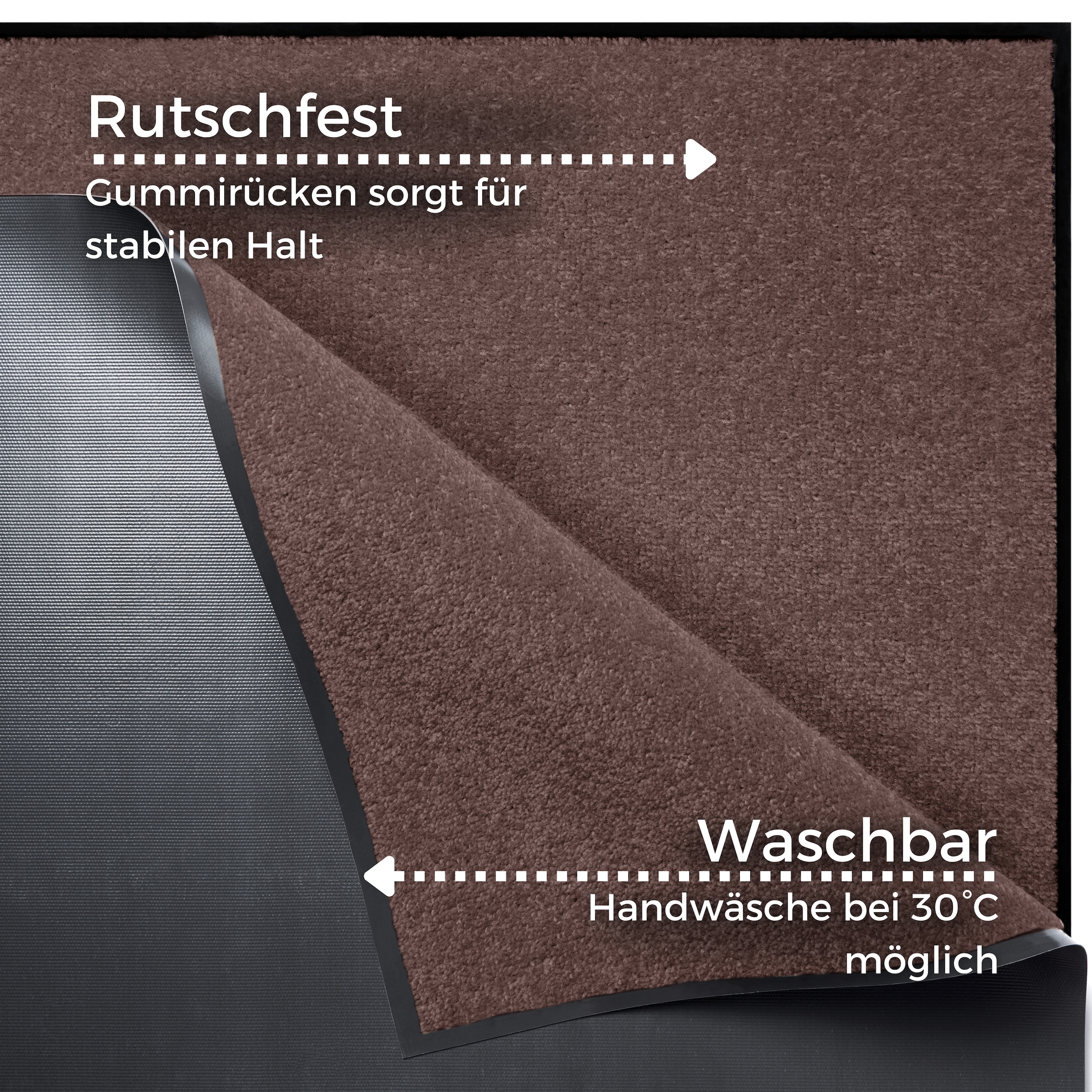 my home Fußmatte »Triton«, rechteckig, 7 mm Höhe, Schmutzfangmatte, Türmatte, In- und Outdoor, Läufer, waschbar