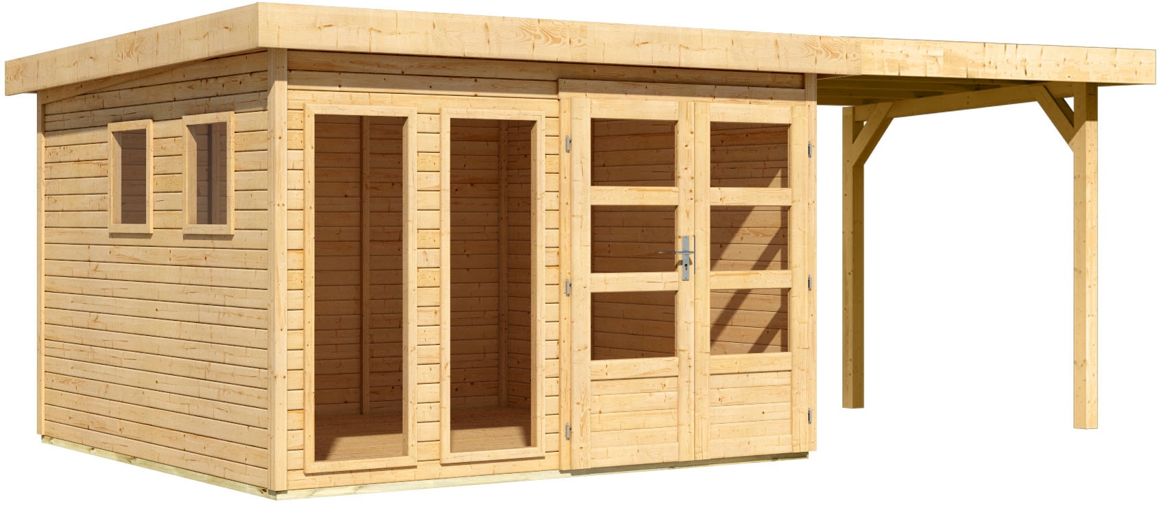 KONIFERA Gartenhaus »Pentus 6« inkl. Anbaudach