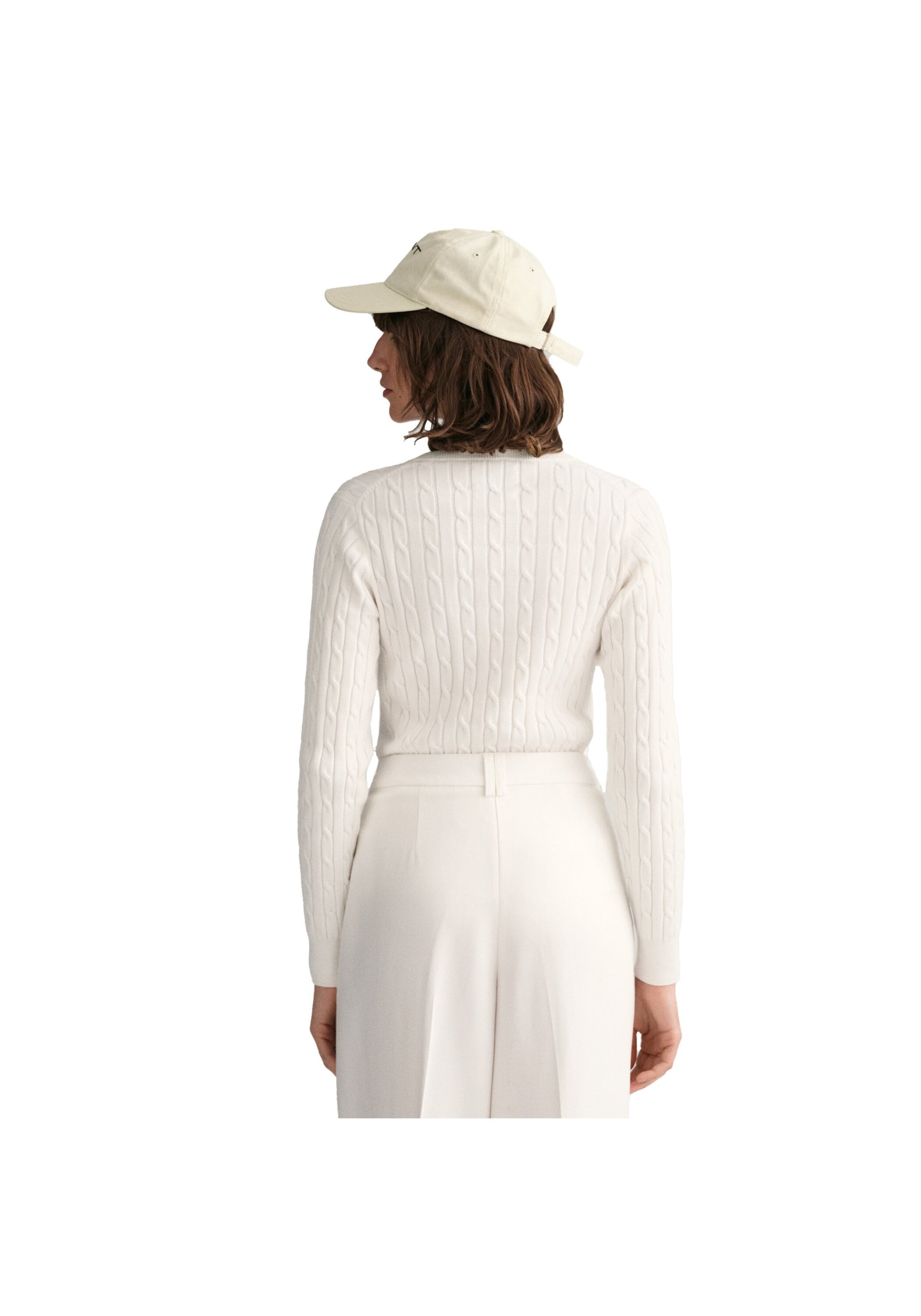 Gant Sweater »Strickpullover STRETCH COTTON CABLE V-NECK«