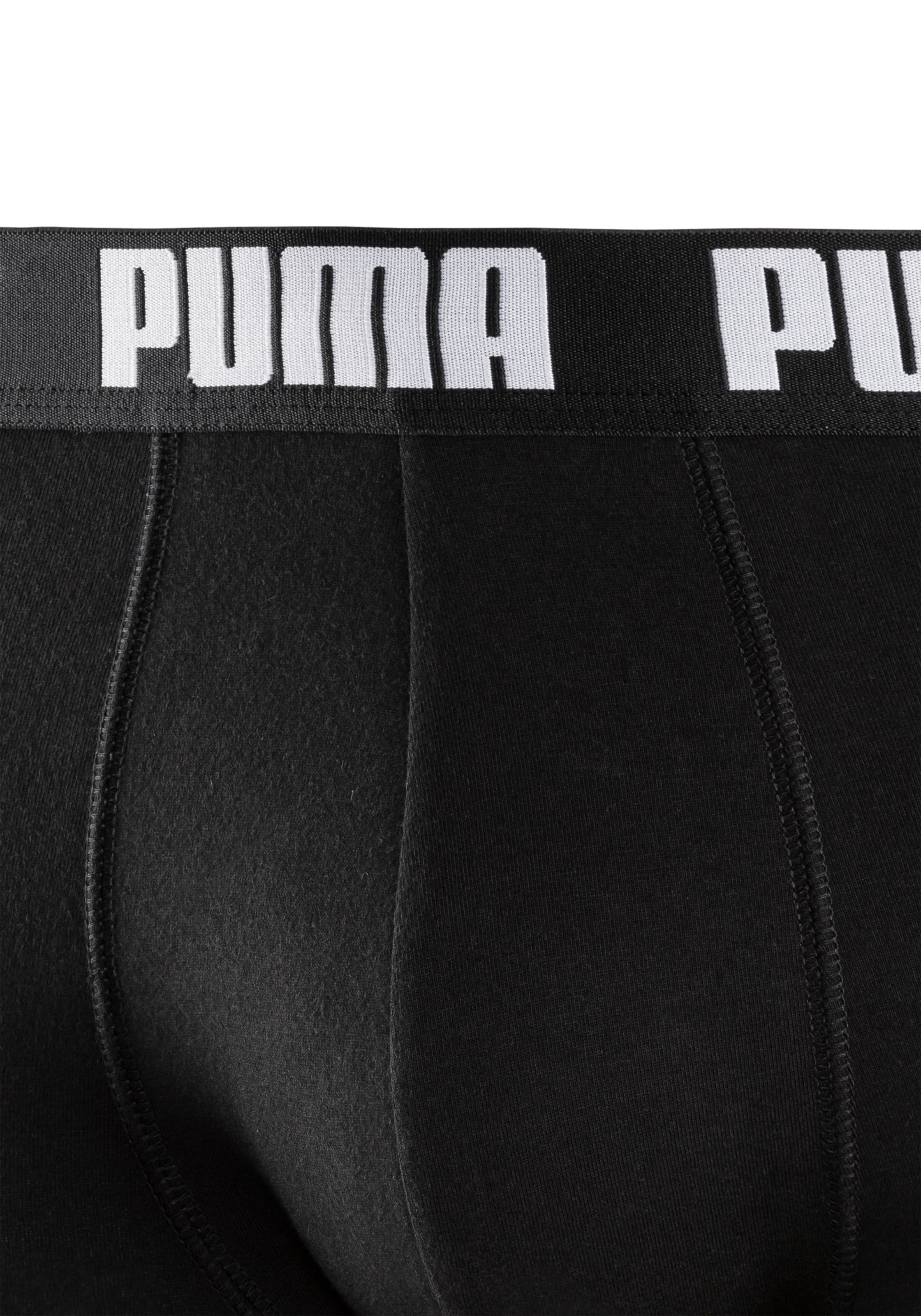 PUMA Boxer, (Packung, 2 St.), weiß+schwarz
