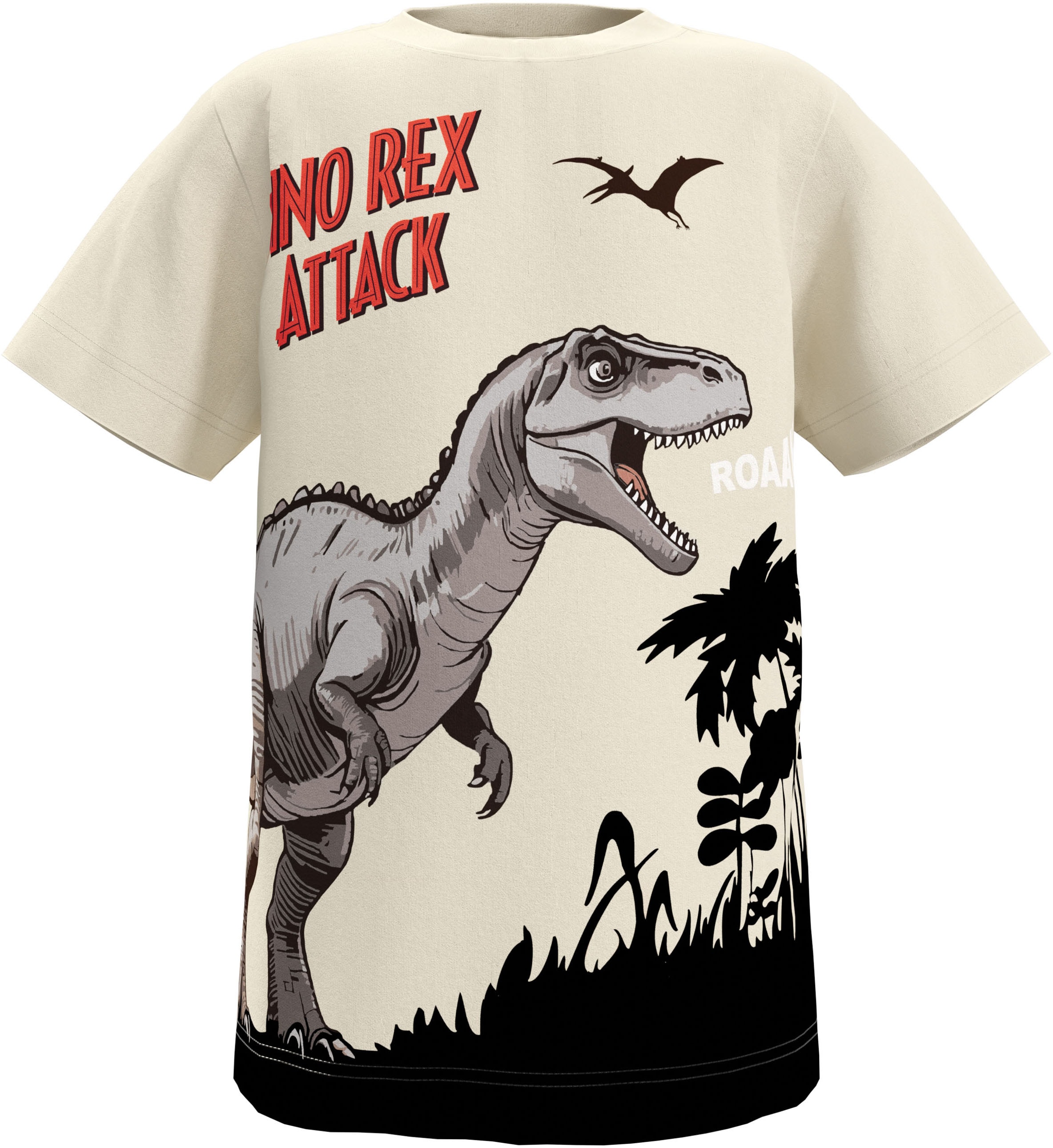 KIDSWORLD T-Shirt »Druck: DINO REX ATTACK« , mit großem Saum-Druck