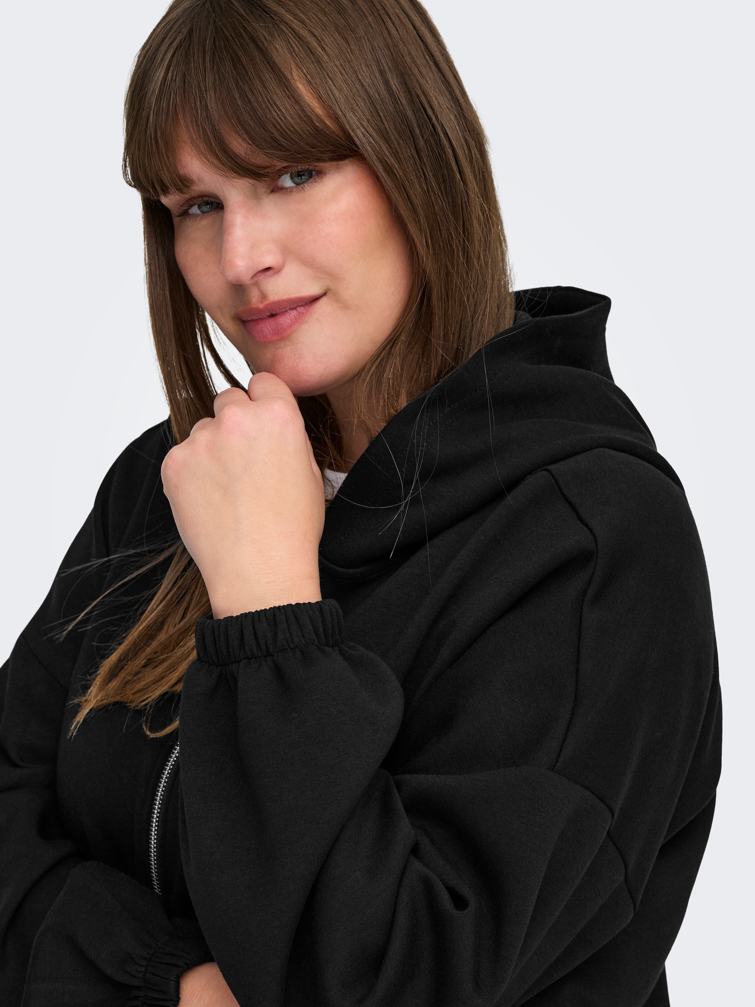 ONLY CARMAKOMA Kapuzensweatshirt »CARSCARLETT LS ELASTIC ZIP HOOD SWT NOOS«
