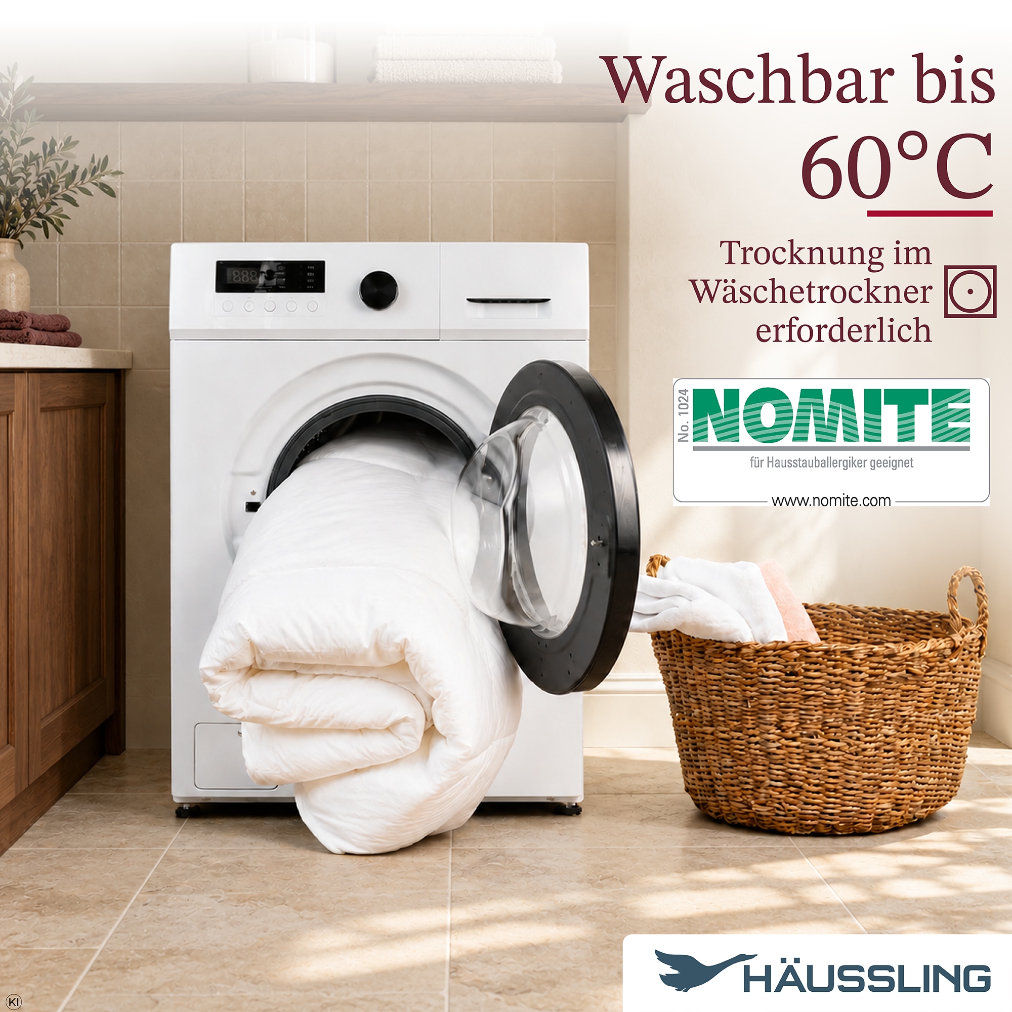 Haeussling Daunenbettdecke »Swiss Royal 90% Daunen, Bettdecken für Sommer und Winter« leicht Füllung 90Daunen10Federn 1 Stk. tlg. Bettdecke 135x200 cm, 155x220 cm & weitere Größen, Made in Germany