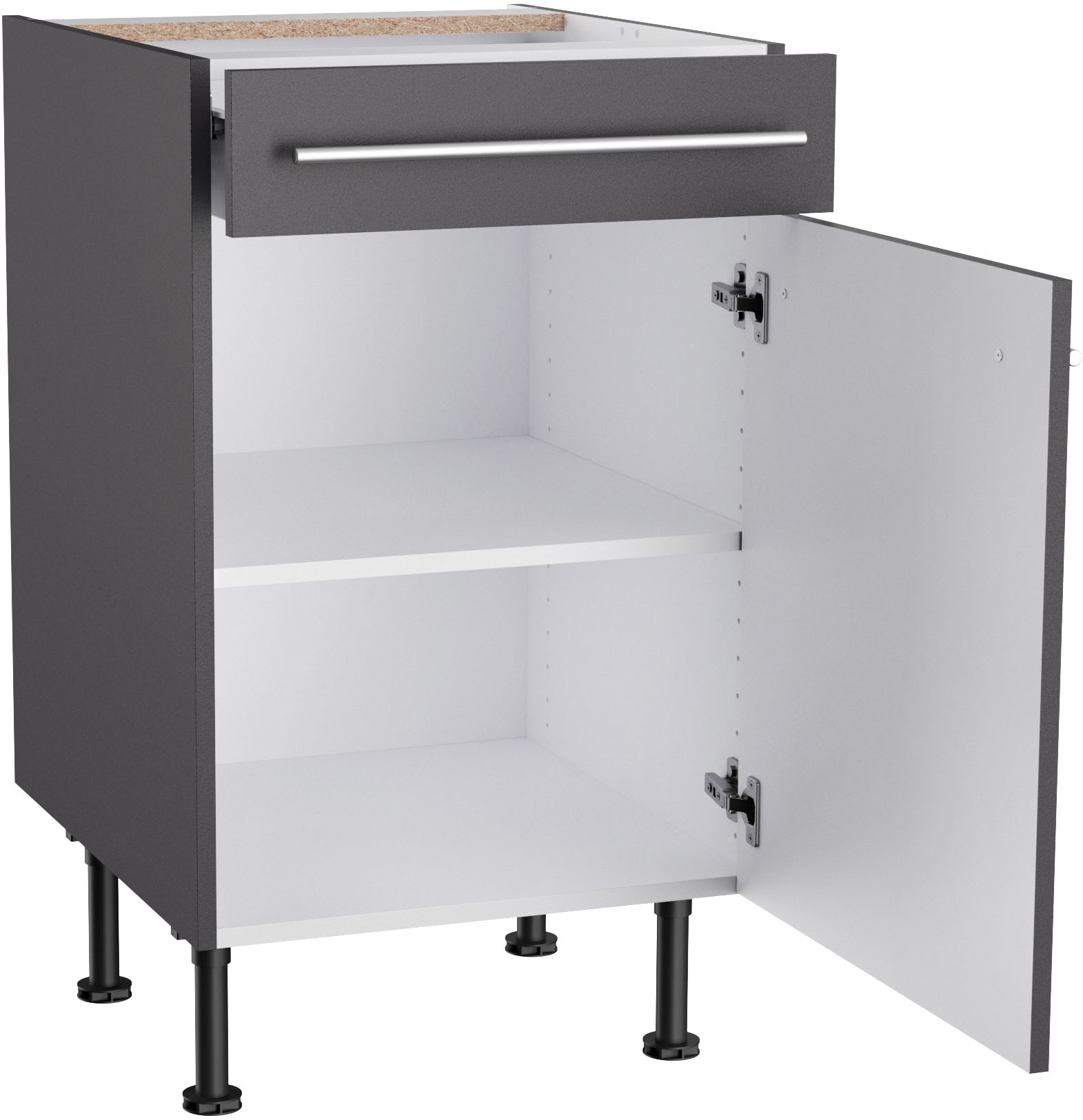 KOCHSTATION Unterschrank »KS-Bern2« Breite 50 cm, 1 Tür, 1 Schubkasten, 1 Einlegeboden