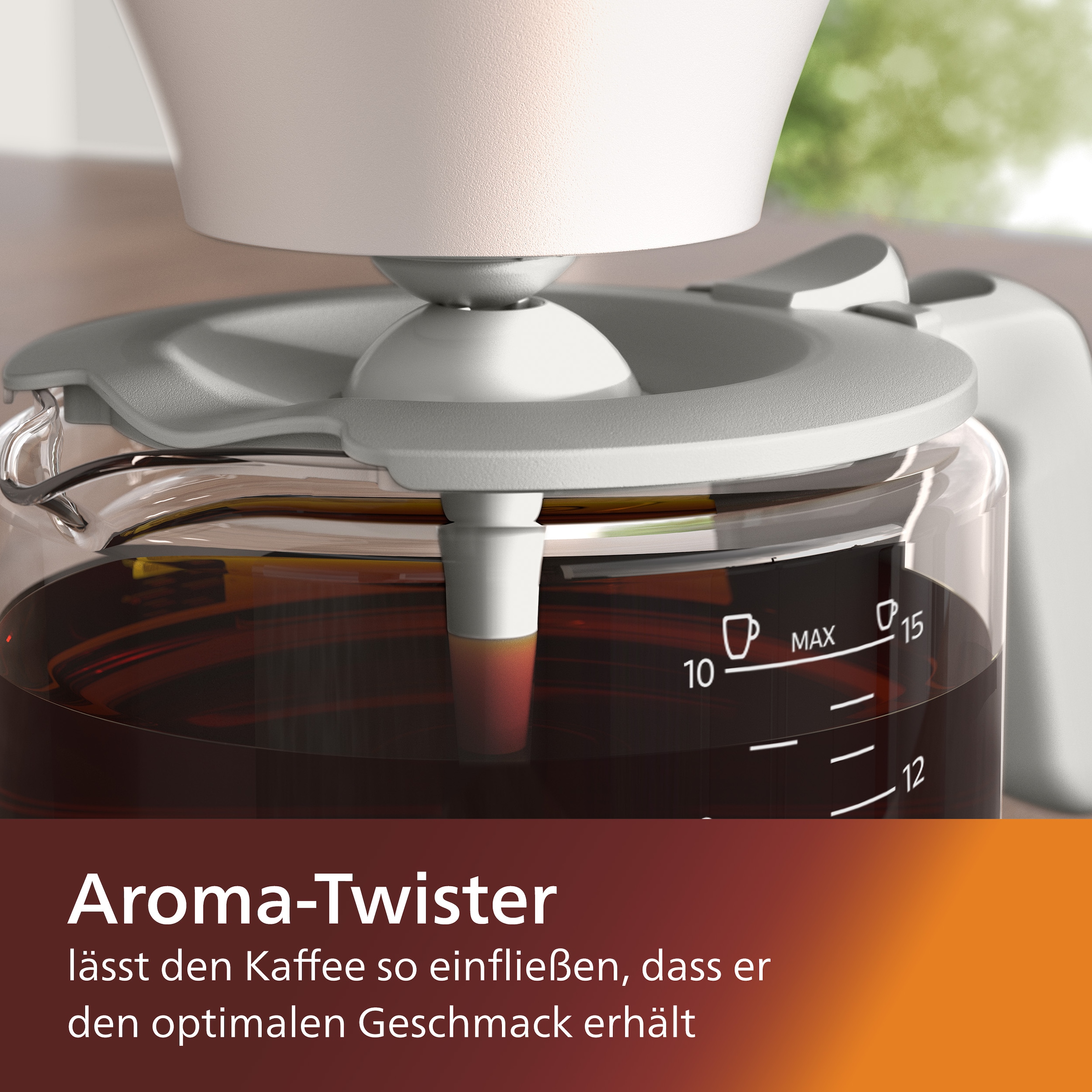 Philips Filterkaffeemaschine »HD5416/00 Café Gourmet weiß«, 1,25 l Kaffeekanne, Papierfilter, 1x4, mit Direkt-Brühprinzip, Aroma-Twister und Schwenkfilterhalter