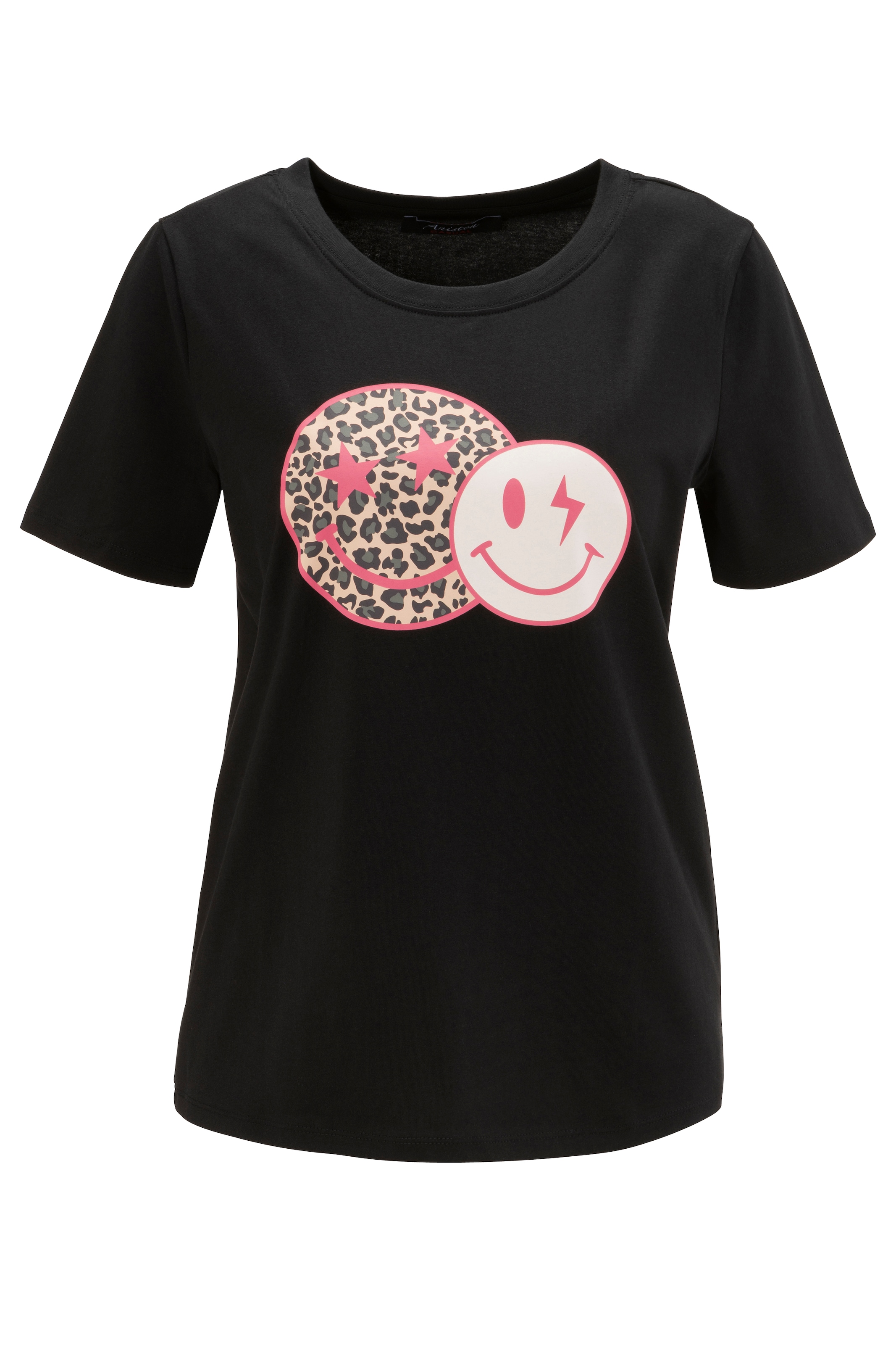 Aniston CASUAL T-Shirt, mit coolen Smileys bedruckt