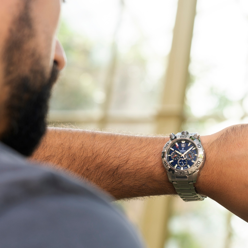 Festina Chronograph »The Originals/Diver« Quarzuhr, Armbanduhr, Herrenuhr, Edelstahlarmband, analog, Tag