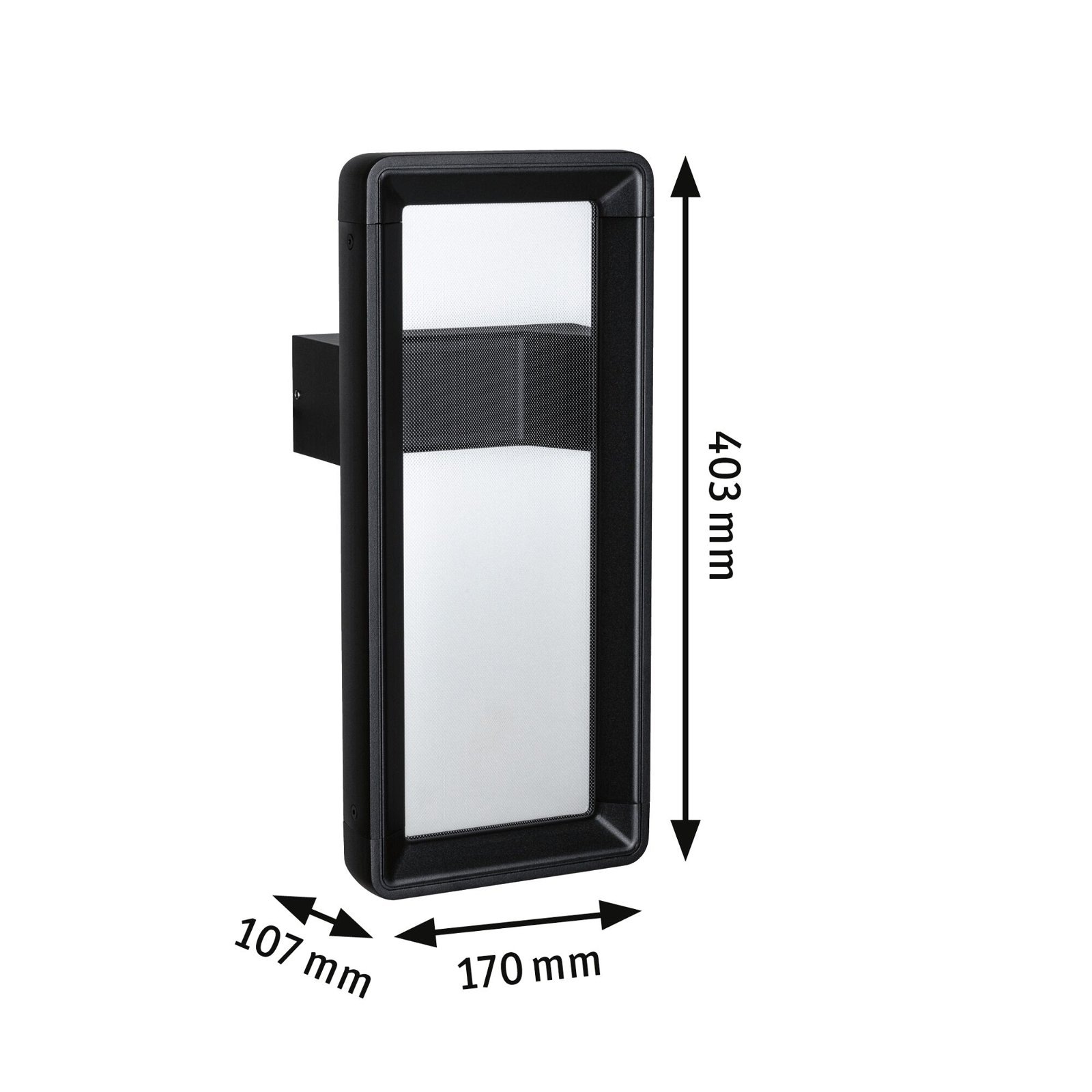 Paulmann LED Außen-Wandleuchte »Reana IP44 176x107mm 3000K 2x3W 2x130lm 230V Anthrazit Metall«, 2 flammig, Bewegungsmelder mit Hochfrequenz-Sensor