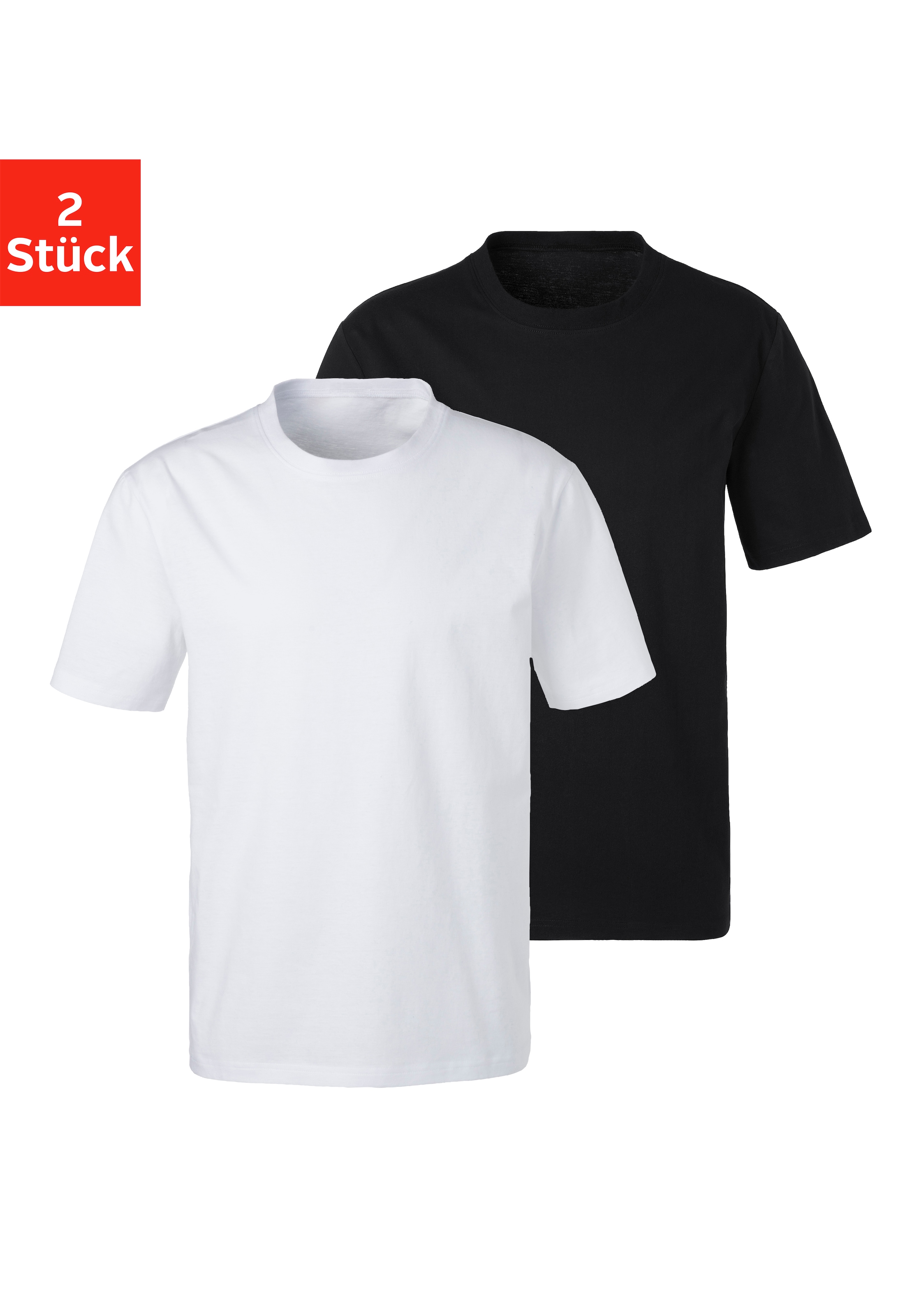 Bench. Loungewear T-Shirt, (2er-Pack), Basic in uni