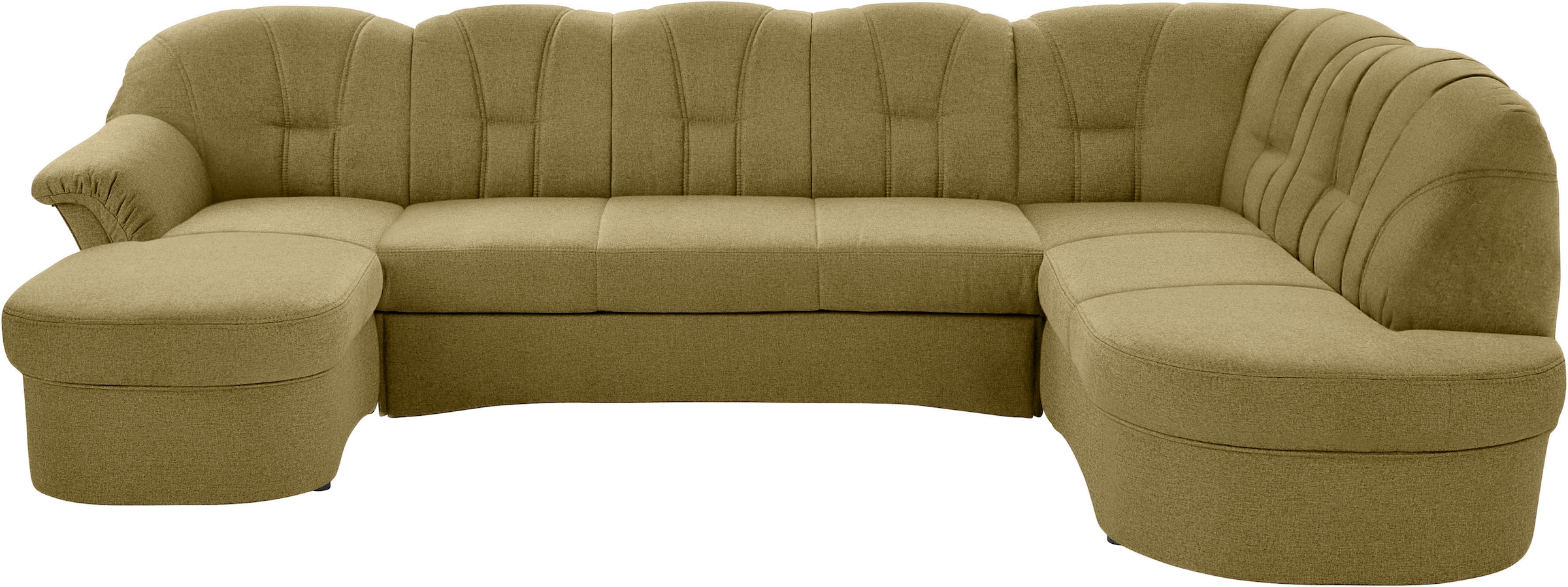 DOMO collection Wohnlandschaft »Papenburg U-Form« in großer Farbvielfalt, wahlweise Bettfunktion, frei im Raum stellbar