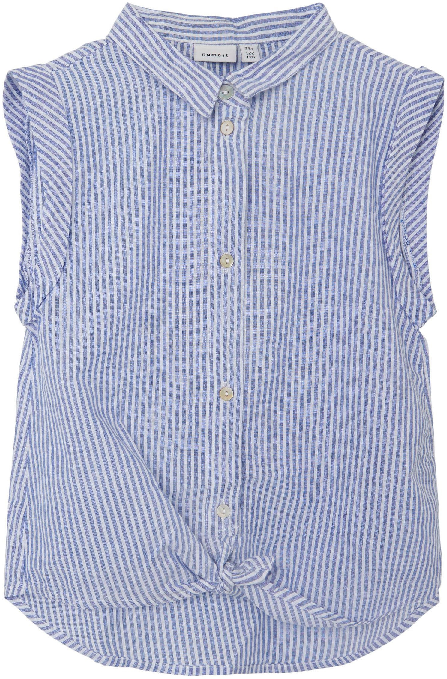 Name It Kurzarmbluse »NKFFEMMA CAPSL SHIRT NOOS« mit Knotendetail vorne am Saum