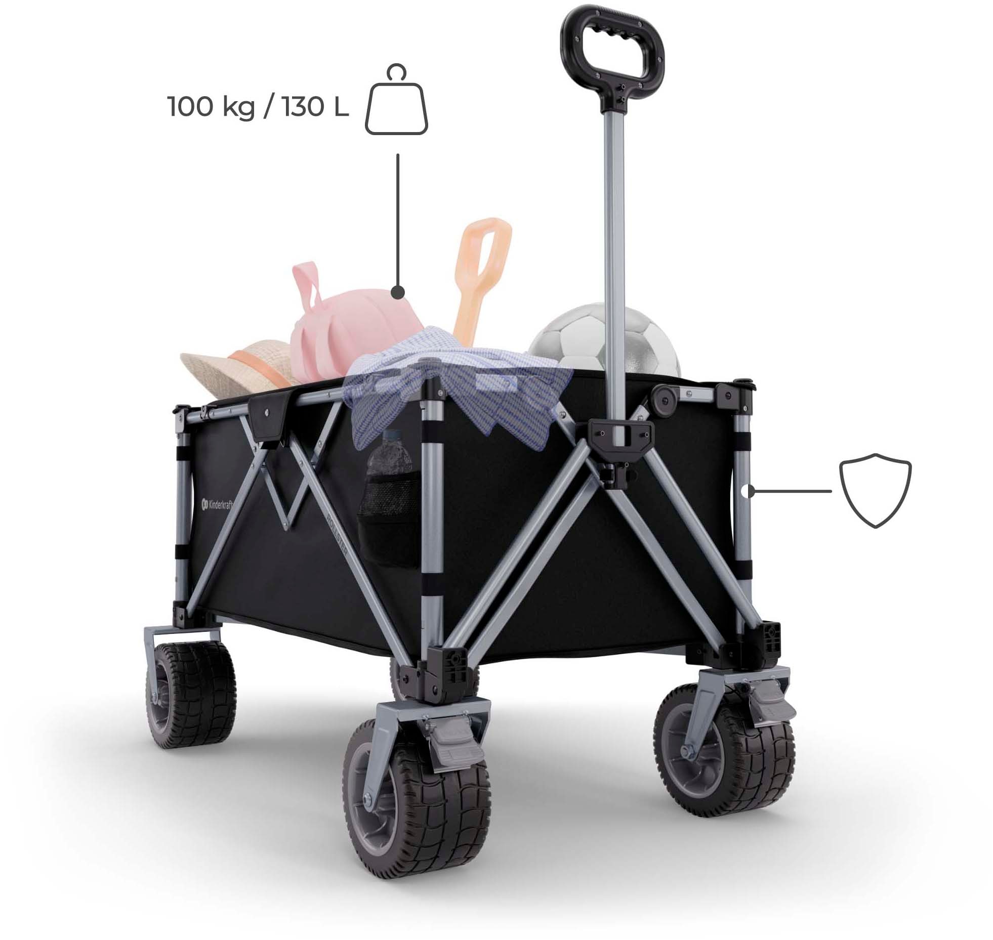 Kinderkraft Bollerwagen »ROLLSTER« faltbar