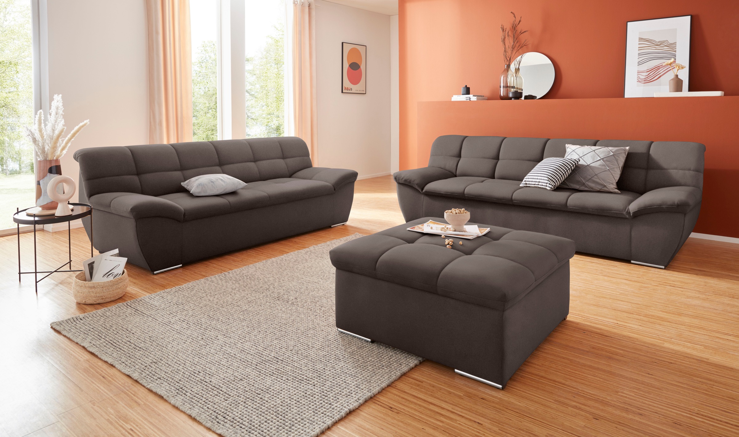 DOMO collection 2-Sitzer »Lagoa, moderne Sitzheftung, bequem und komfortabel« frei im Raum stellbar, in großer Farbauswahl