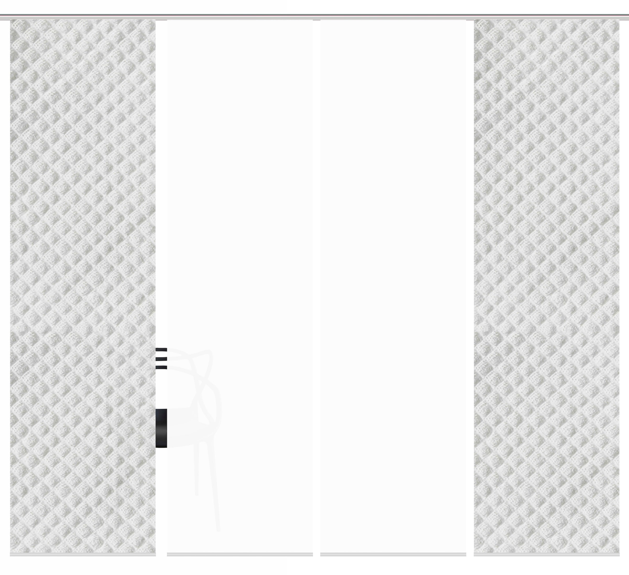 HOME WOHNIDEEN Schiebegardine »MARPENT 4er SET«, (4 St.), Schiebevorhang Digidruck 4er Set MARPENT