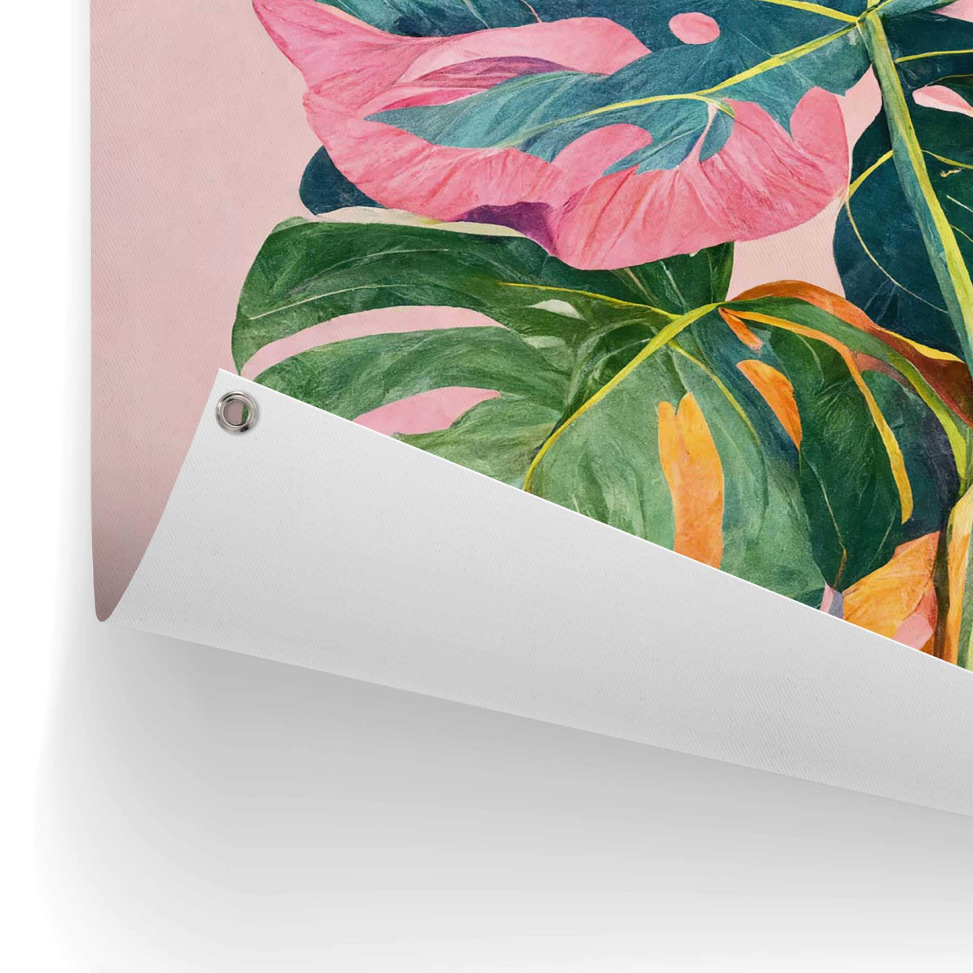 Reinders! Poster »Summer Leafs« Garten - Monstera - Mehrfarbig - Leinwand - Blumen und Pflanzen