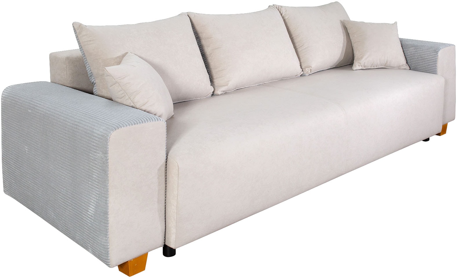 COLLECTION AB Schlafsofa »Yves, Liegefläche (B/T): 142/194 cm«, inkl. Bettfunktion, Bettkasten, Federkern & Zierkissen