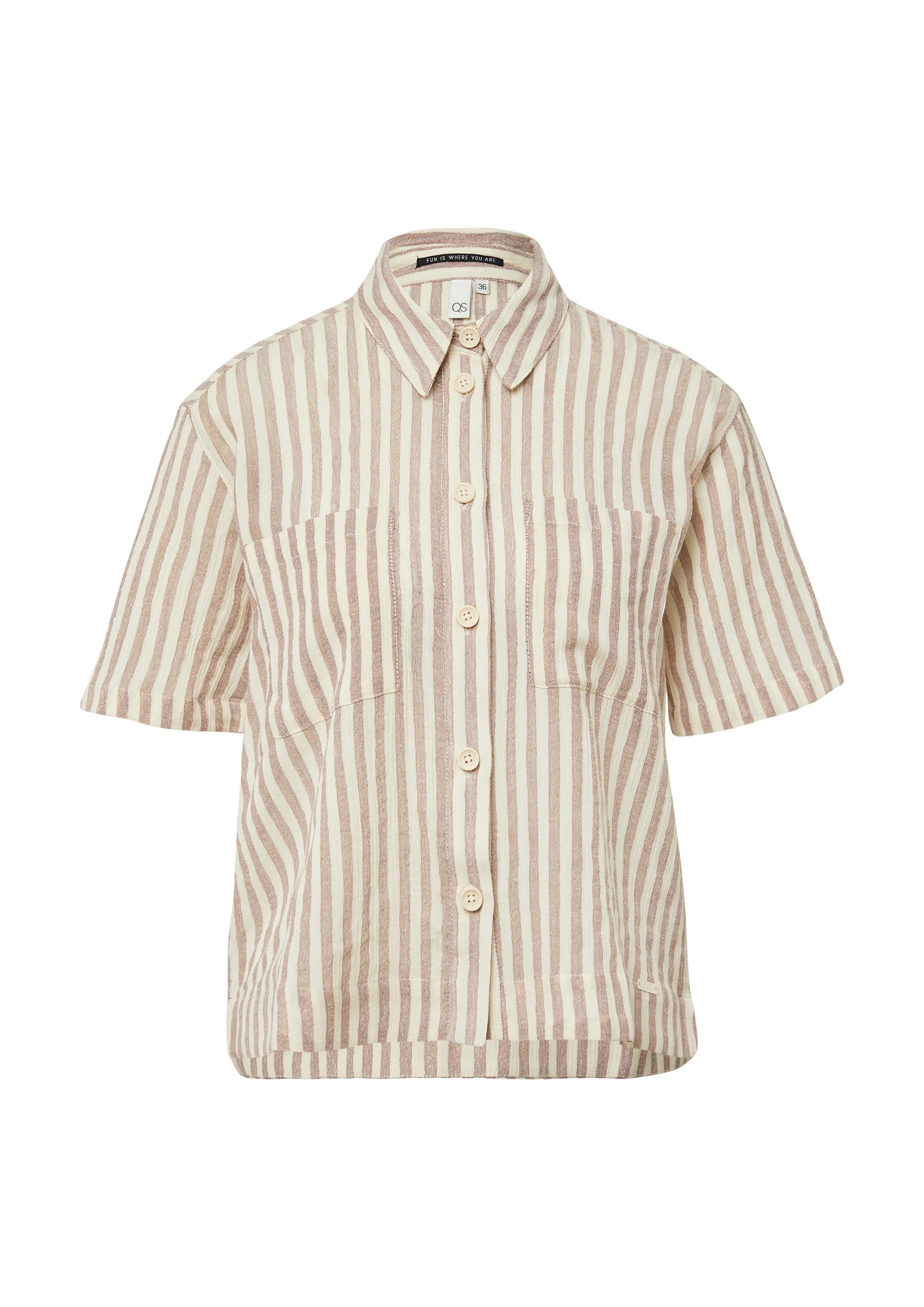 QS Hemdbluse mit Streifen Muster