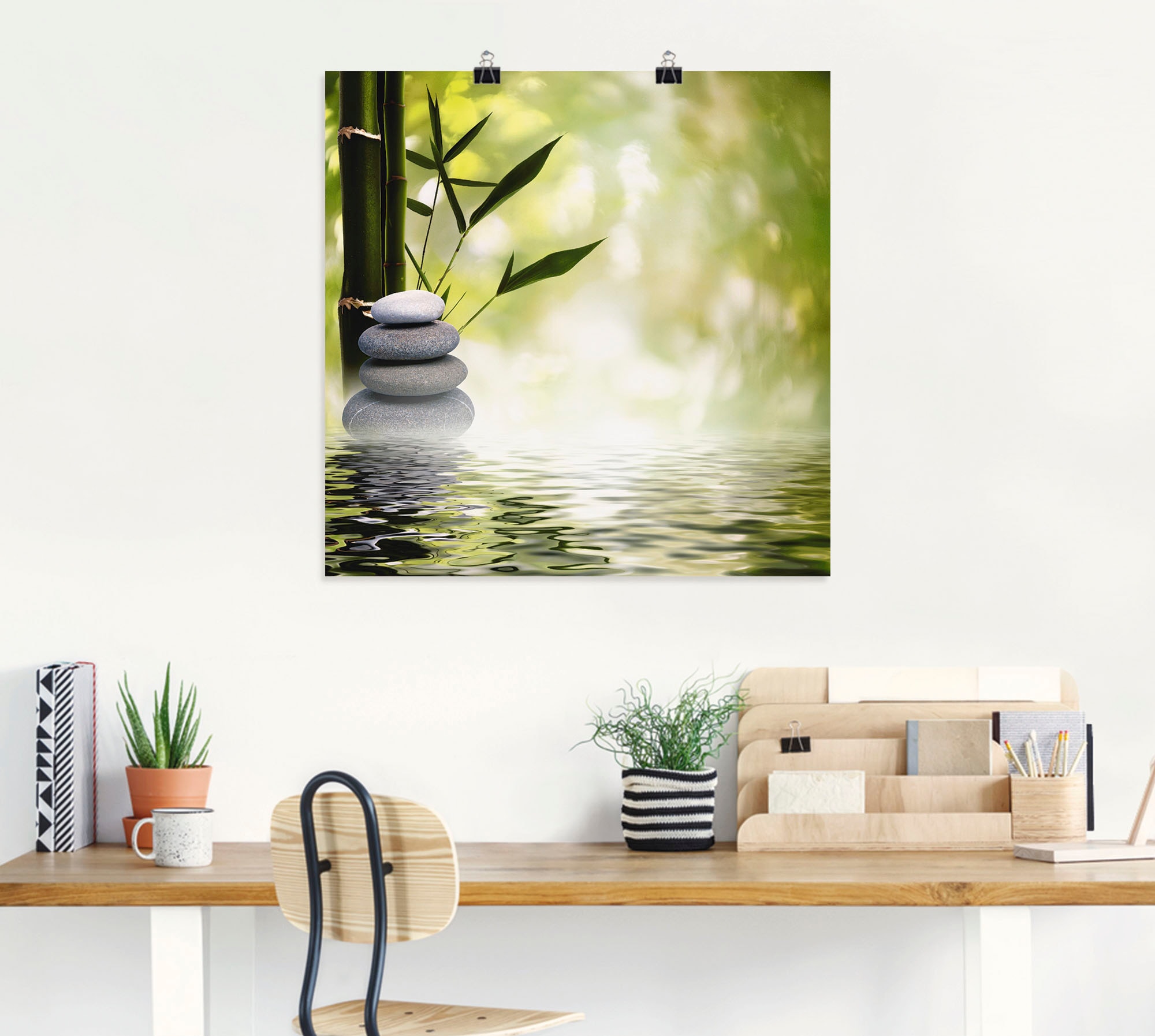 Artland Wandbild »Asiatische Spa Steine«, Spa, (1 St.), als Alubild, Outdoorbild, Leinwandbild, Poster, Wandaufkleber