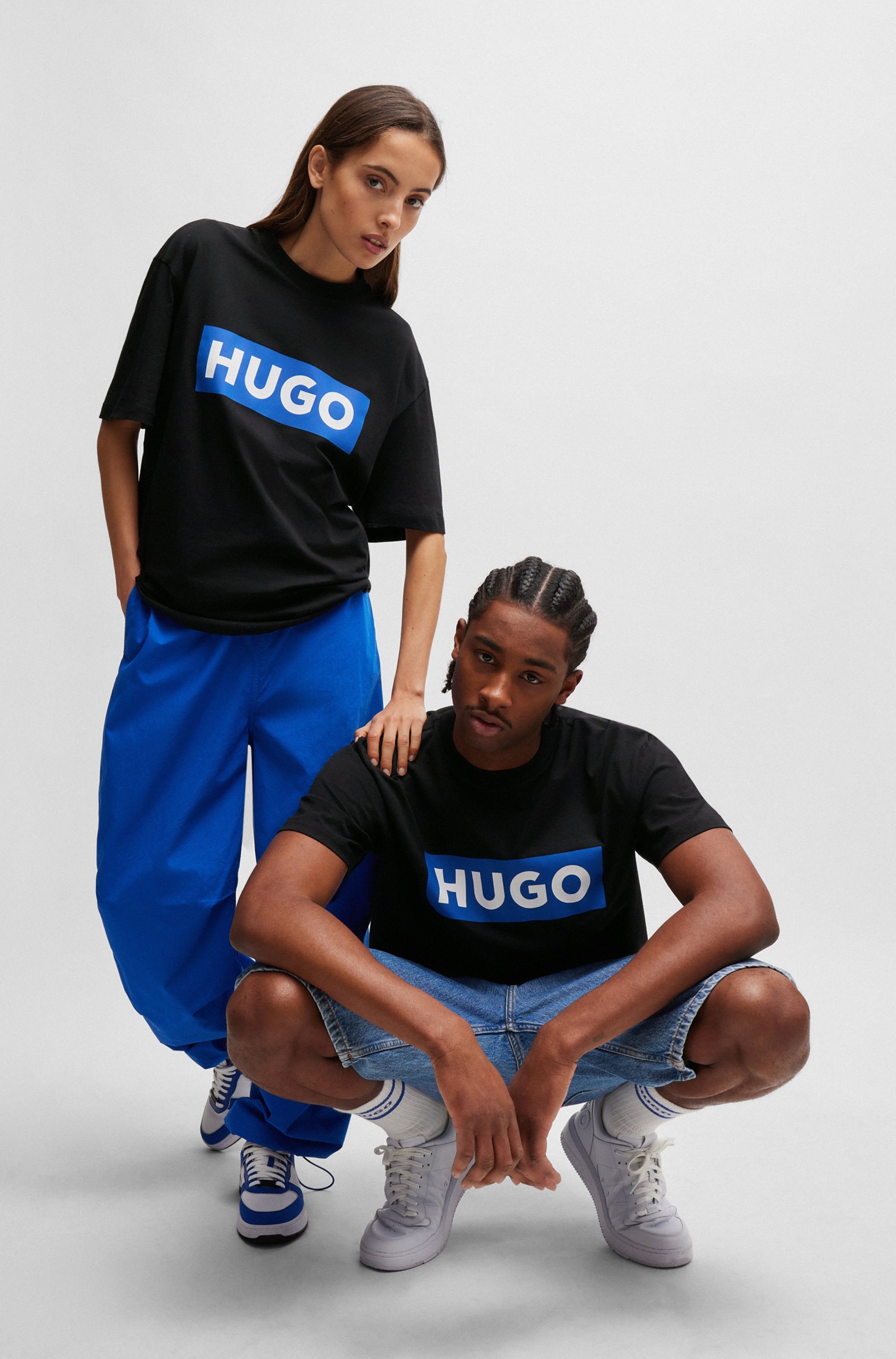 HUGO Blue T-Shirt »Nico«, mit großem Logo-Print, Unisex