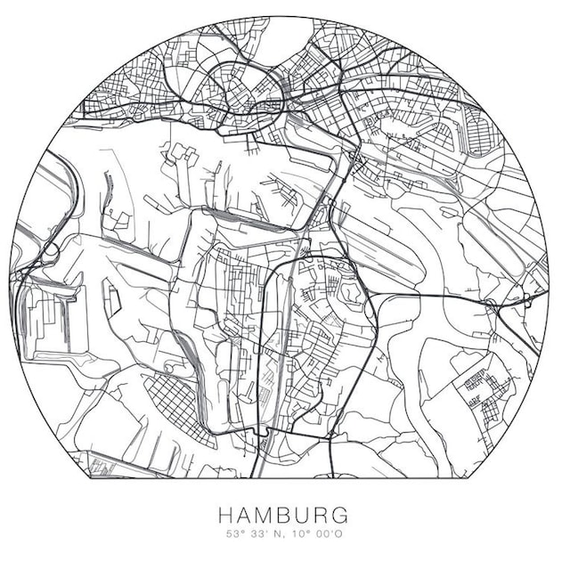 Wall-Art Wandtattoo »Hamburg Stadtplan entfernbar«, (1 St.) bequem kaufen