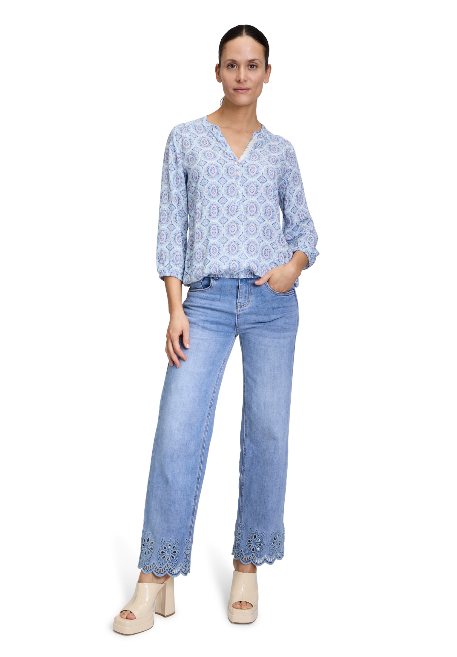 Cartoon Klassische Bluse »Casual-Bluse mit Muster«
