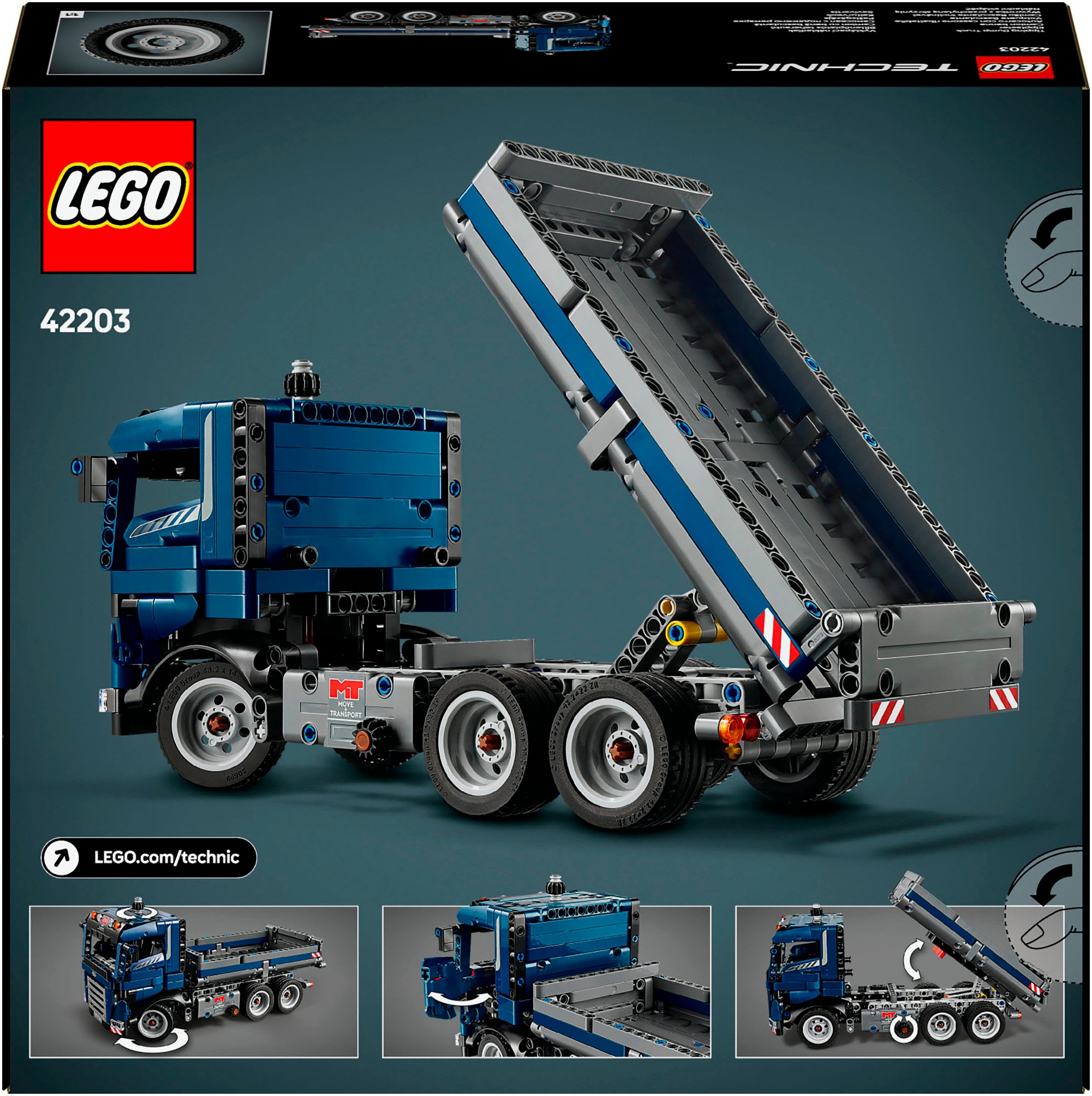 LEGO® Konstruktionsspielsteine »Kipplaster (42203), LEGO® Technic«, (462 St.), Made in Europe