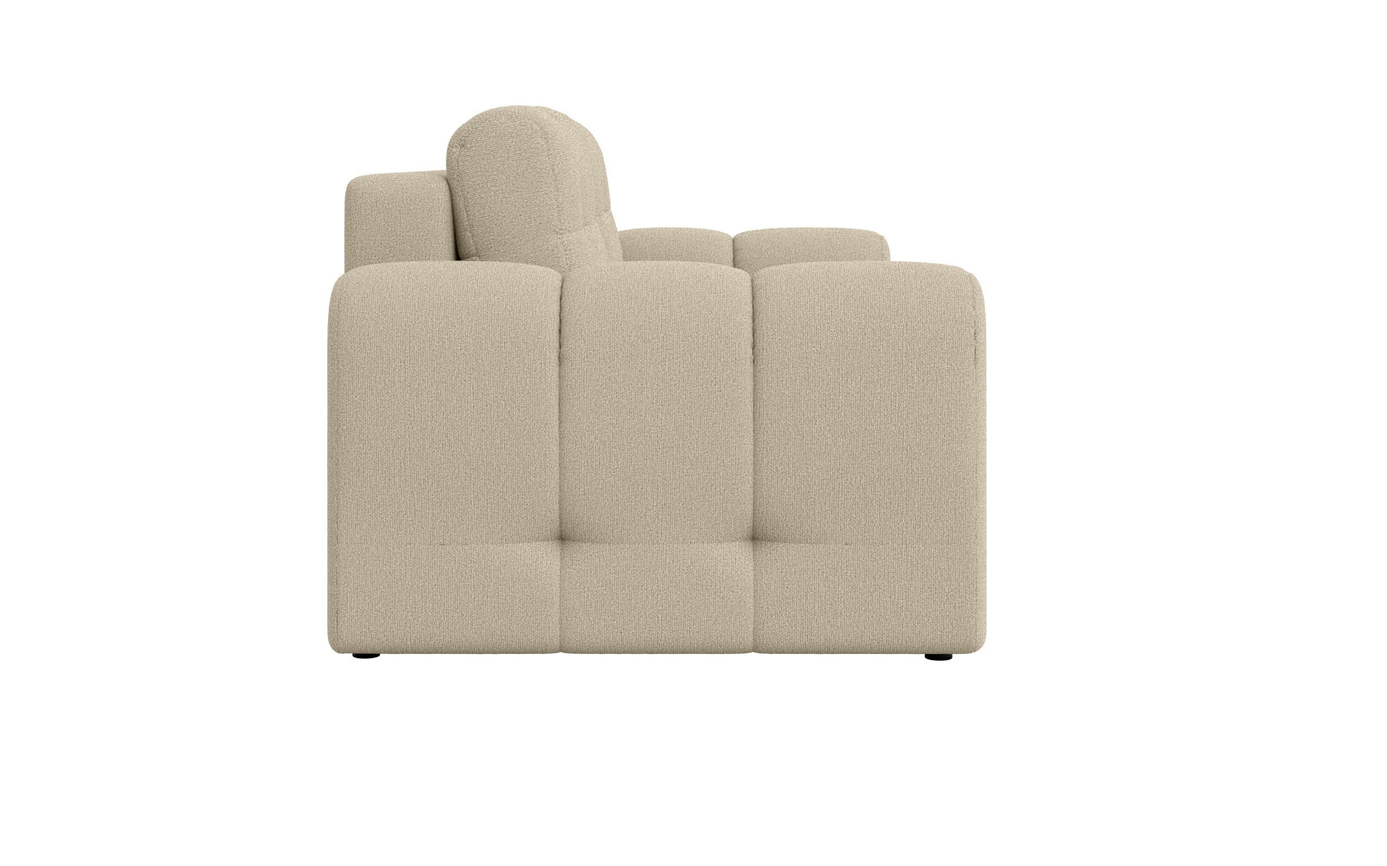 INOSIGN 2-Sitzer »Manilla, trendige Steppung, 2 Rückenkissen, B/T/H 195/107/91 cm«, mit Wellenunterfederung, in verschiedenen Materialien und Farben