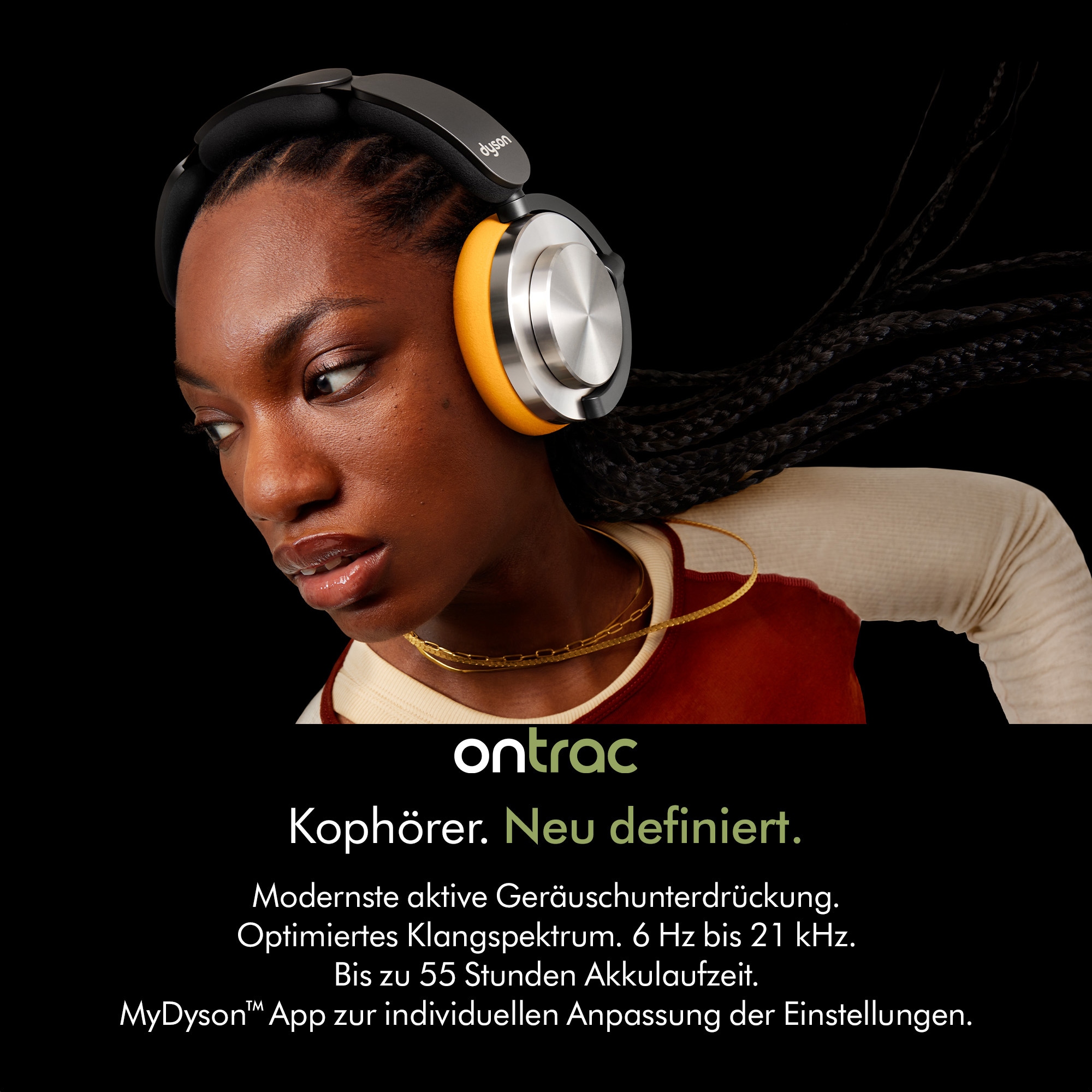 DYSON Over-Ear-Kopfhörer »OnTrac™« Bluetooth Geräuschisolierung | Transparenzmodus Integriertes Mikrofon zum telefonieren und Geräuschunterdrückung