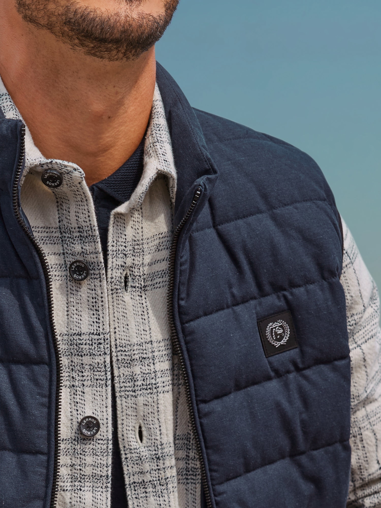 LERROS Steppweste »Steppweste aus Baumwolle und Leinen, gefüttert«