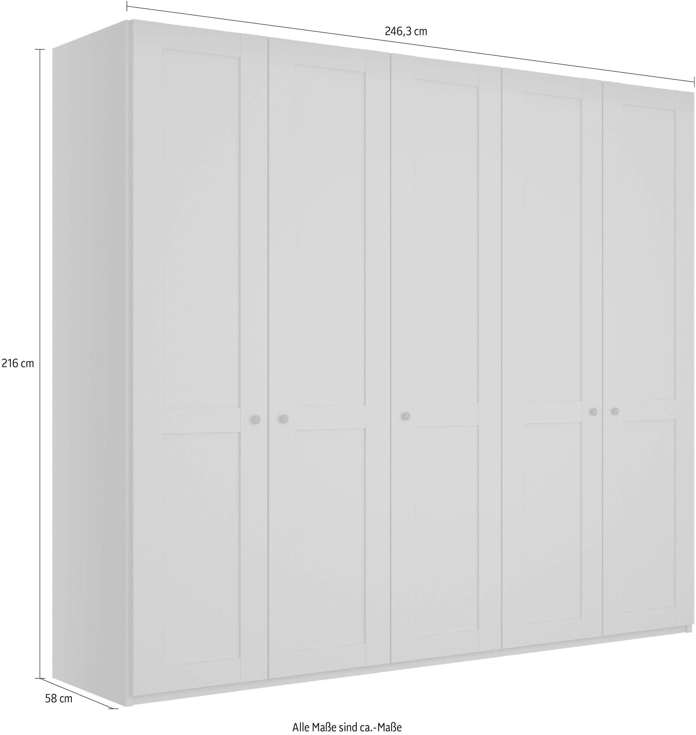 WIEMANN Drehtürenschrank »Göteborg, Kleiderschrank, Schrank, Wäscheschrank«, (4 Breiten, MADE IN GERMANY), inkl. Türendämpfung, langlebige Qualität, viel Stauraum