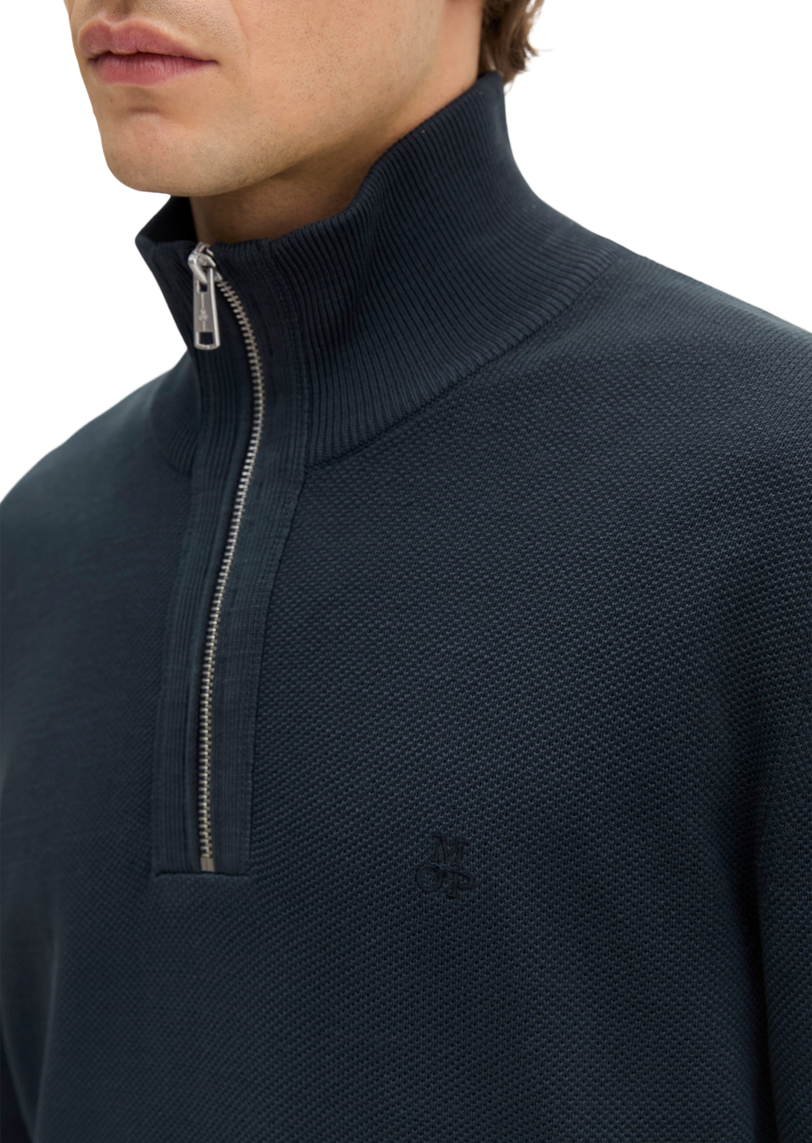Marc O'Polo Troyer mit Logostickerei, Regular Fit