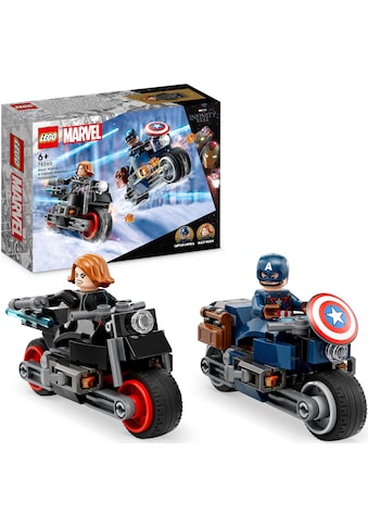 Konstruktionsspielsteine »Black Widows & Captain Americas Motorräder (76260), LEGO®...