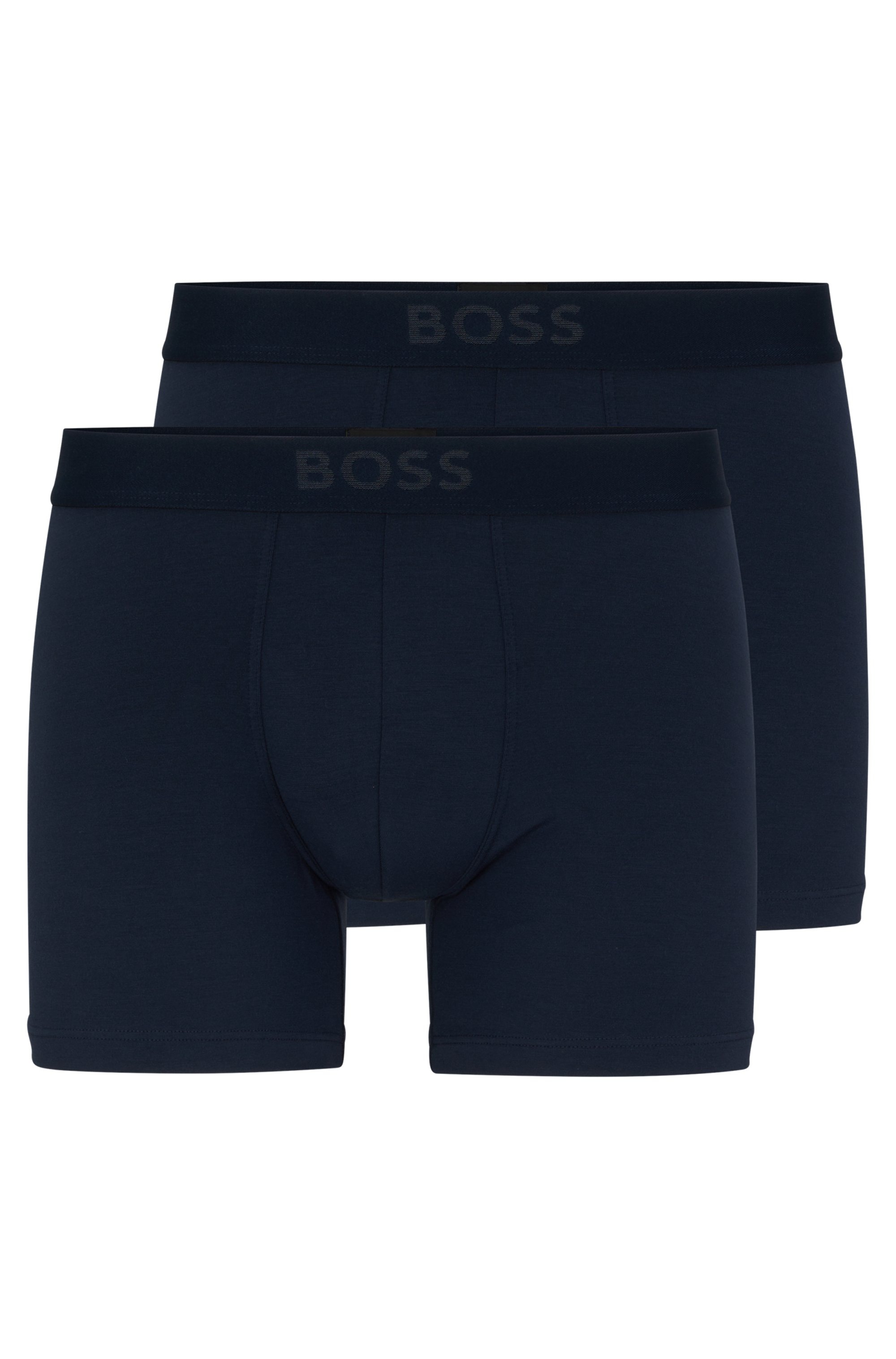BOSS Boxer »BoxerBr 2P UltraSoft«, (Packung, 2 St., 2er Pack), mit tonalem BOSS Logo-Elastikbund