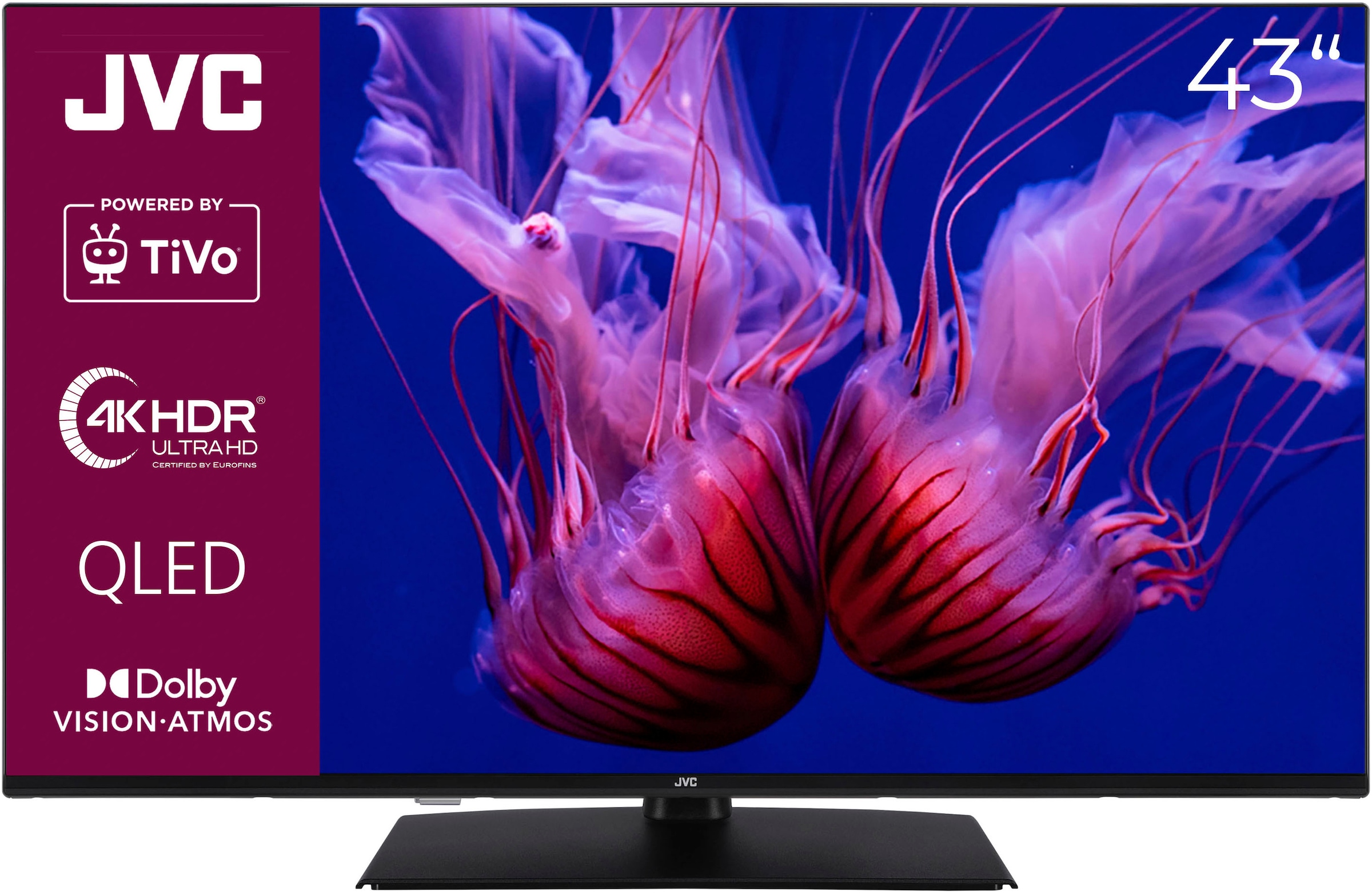 JVC QLED-Fernseher »LT-43VUQ3455«, 4K Ultra HD, Smart-TV