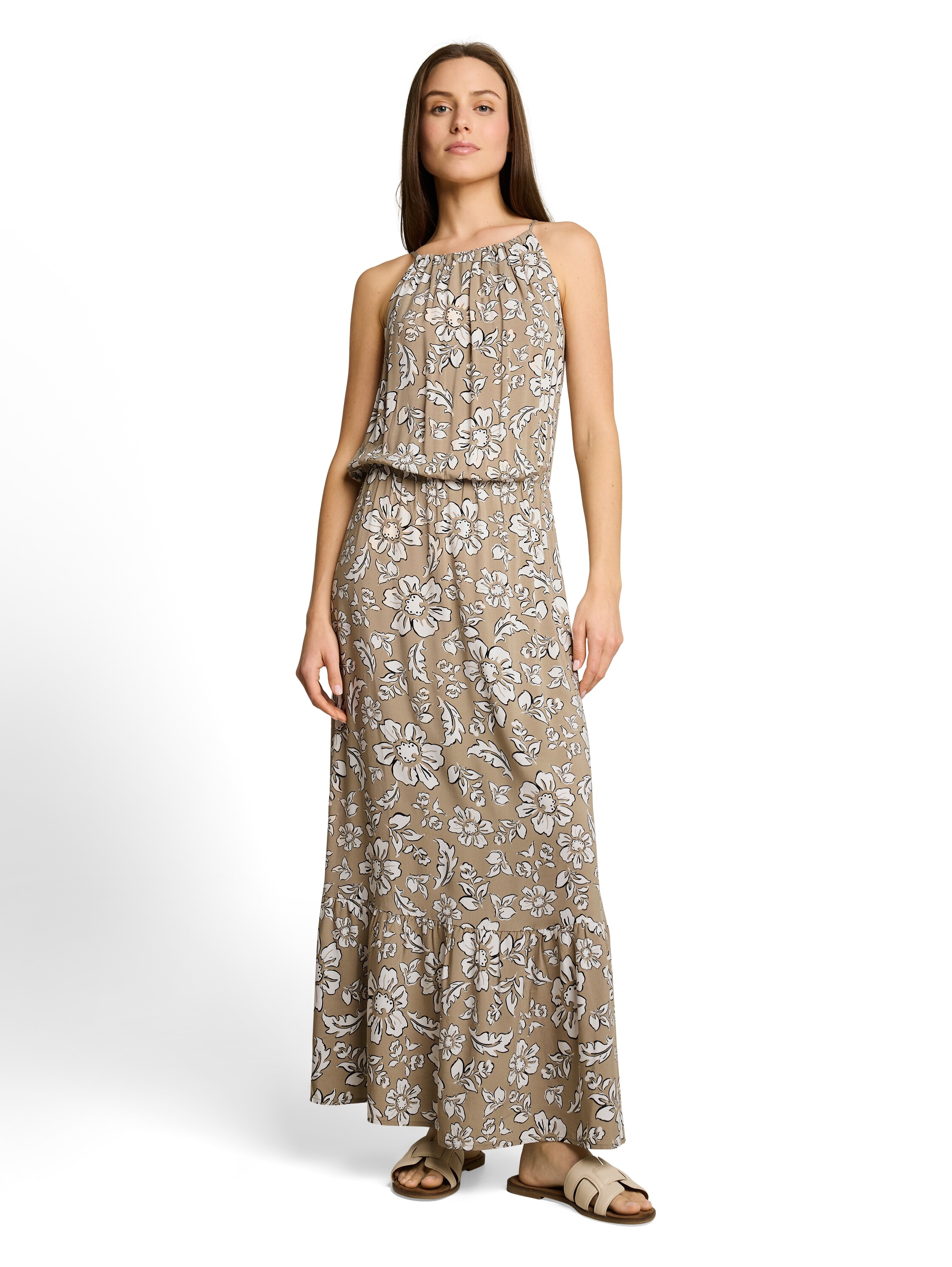 TOM TAILOR Spaghettikleid Ohne Taschen Sommerkleid im Blümchen-Look