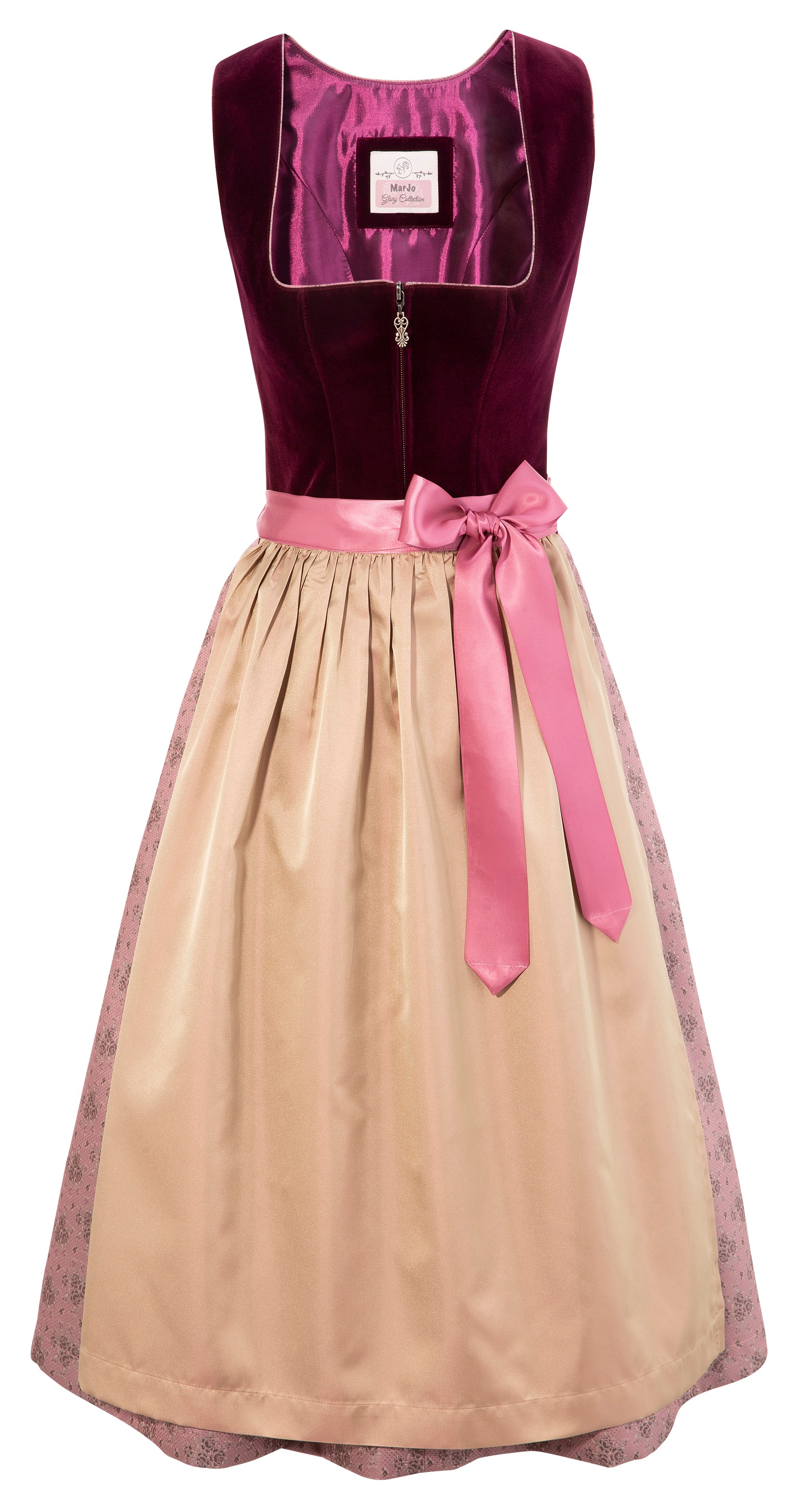 MarJo Dirndl »Sabine« (2 tlg.) Damen midi mit Samtoberteil