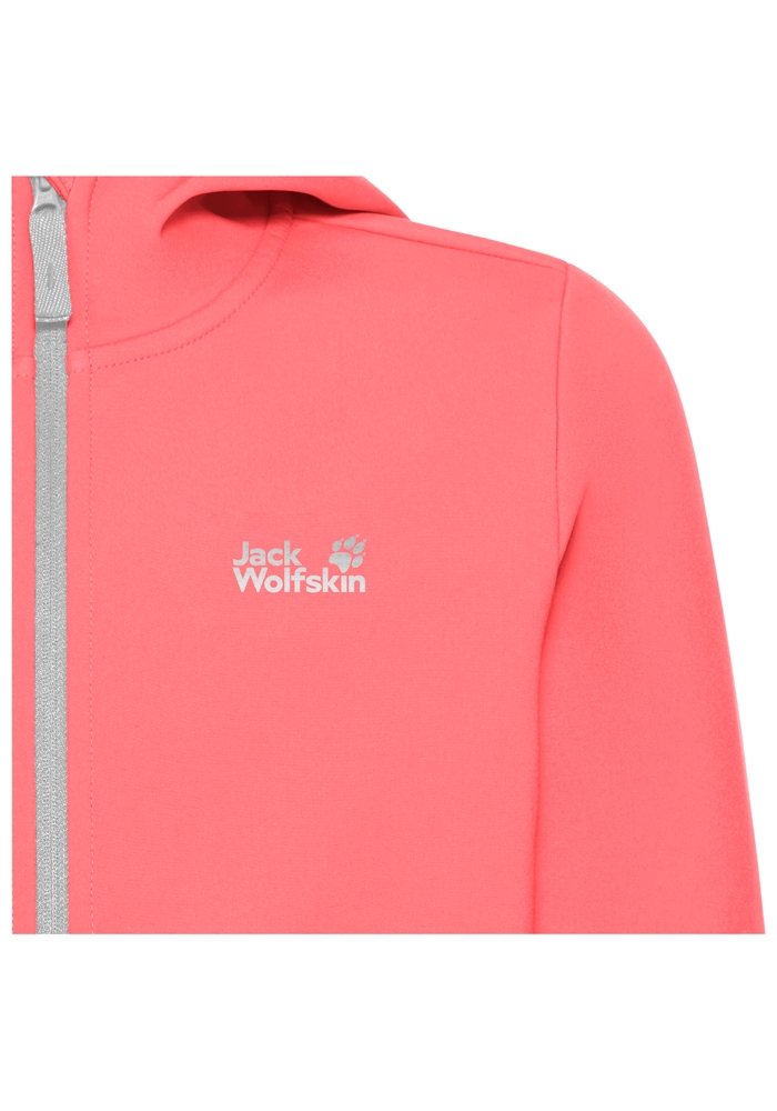 Jack Wolfskin Softshelljacke »FOURWINDS JACKET KIDS« mit Kapuze mit Kapuze, wasserabweisend, windabweisend, atmungsaktiv