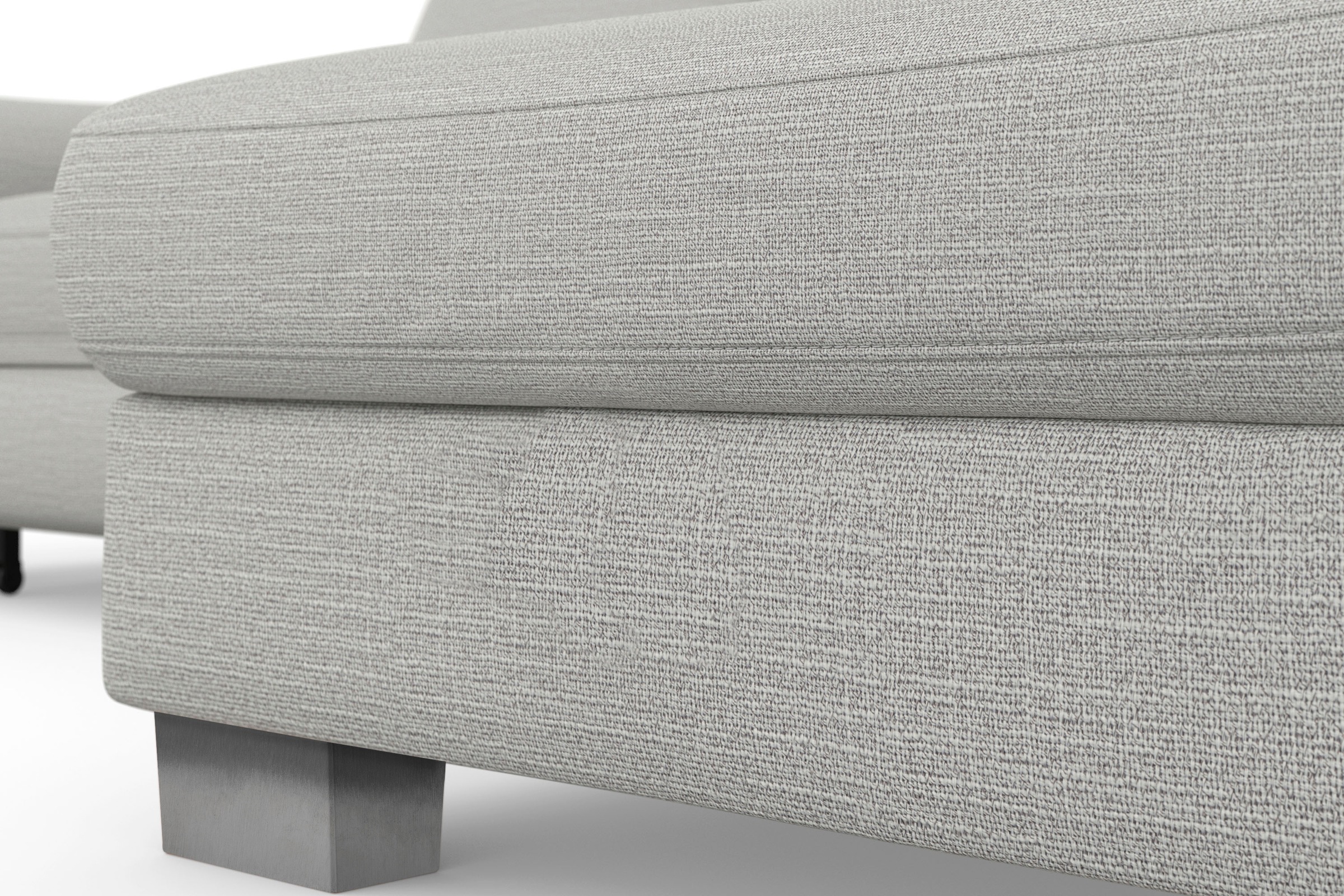 sit&more Ecksofa »Dundee L-Form«, mit Federkern und Edelstahlfüßen, wahlweise mit Kopfteilverstellung