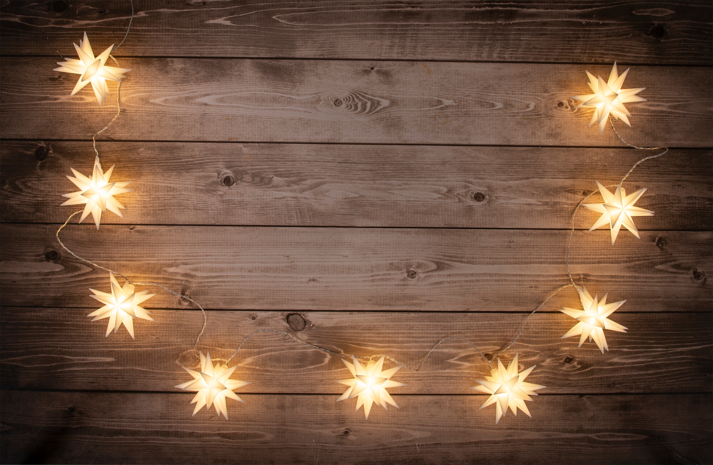 »LED-Weihnachtslichterkette aussen«, näve 3D-Sterne,Weihnachtsdeko 3D-Stern auf LED-Lichterkette Raten bestellen